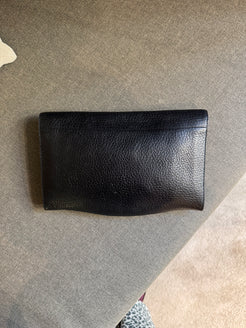 Delvaux Pochette in Black Toile de Cuir