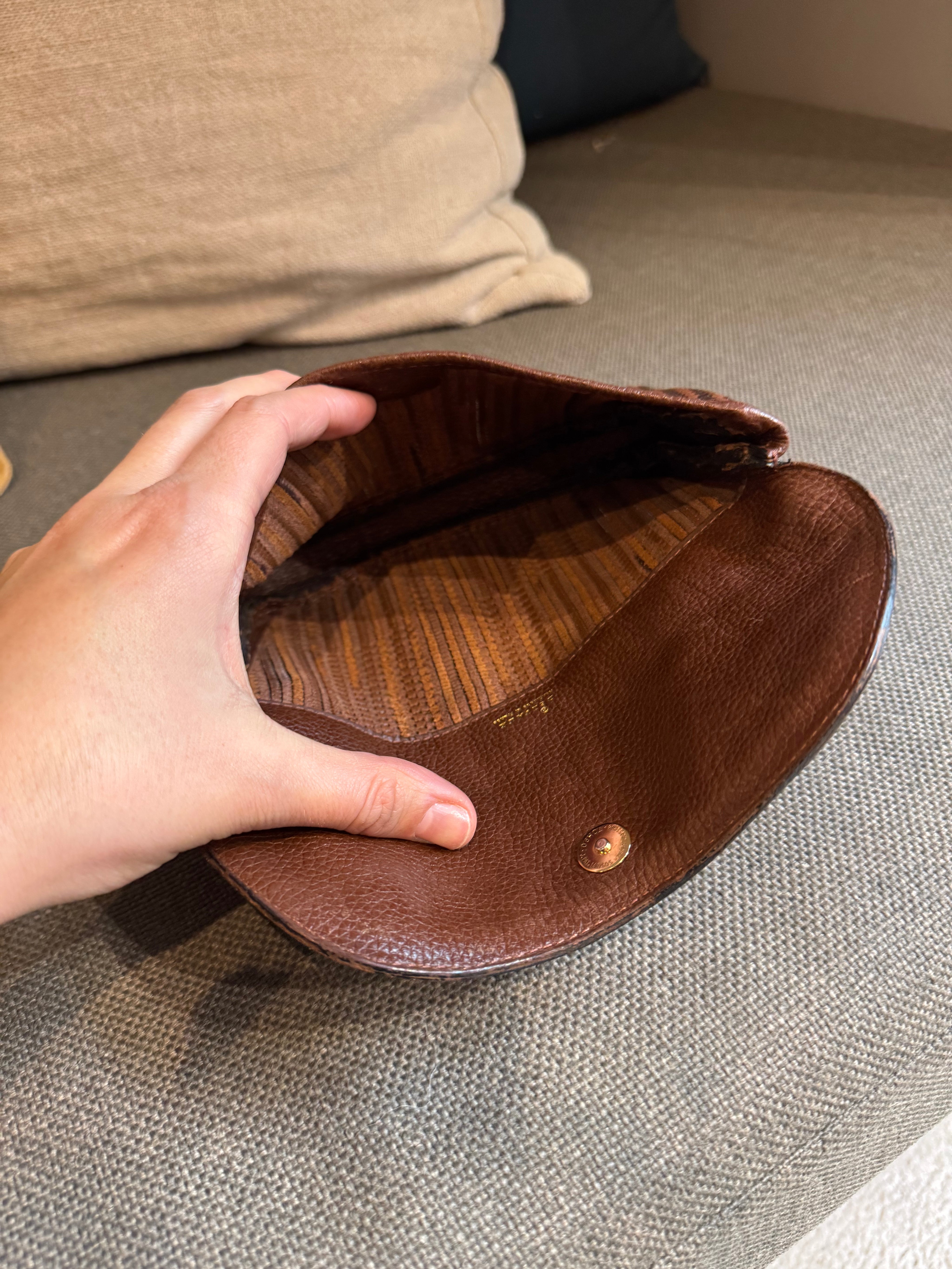 Delvaux Pochette in Toile de Cuir