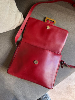 Delvaux Poirier Bag in Deep Red