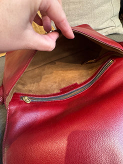 Delvaux Poirier Bag in Deep Red
