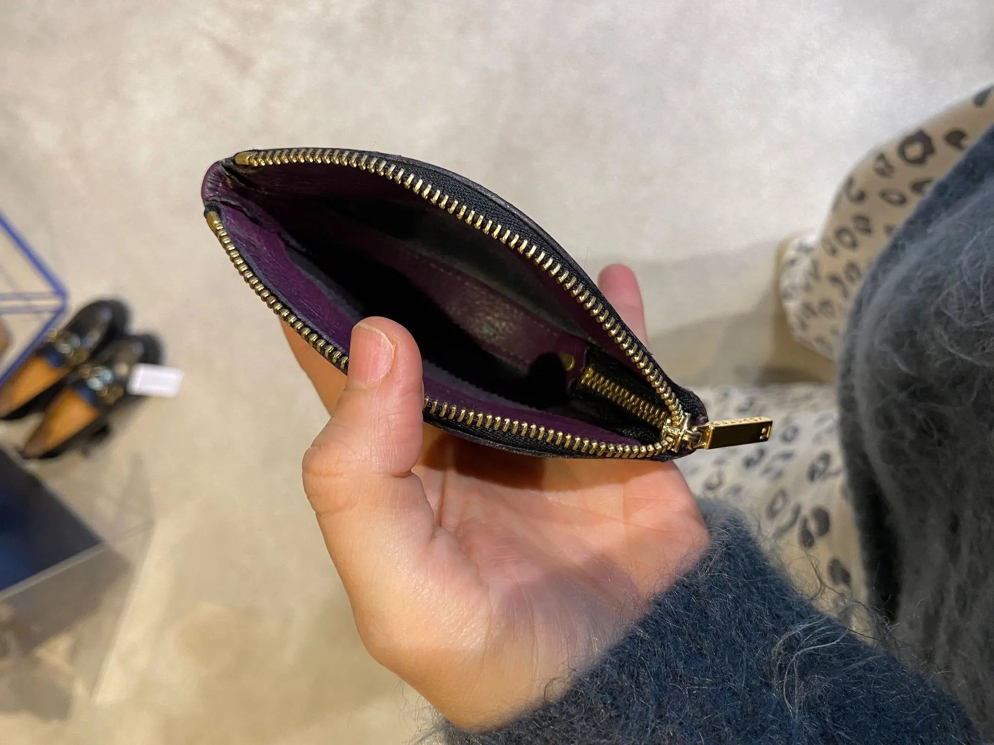 Delvaux Purple Coin Wallet