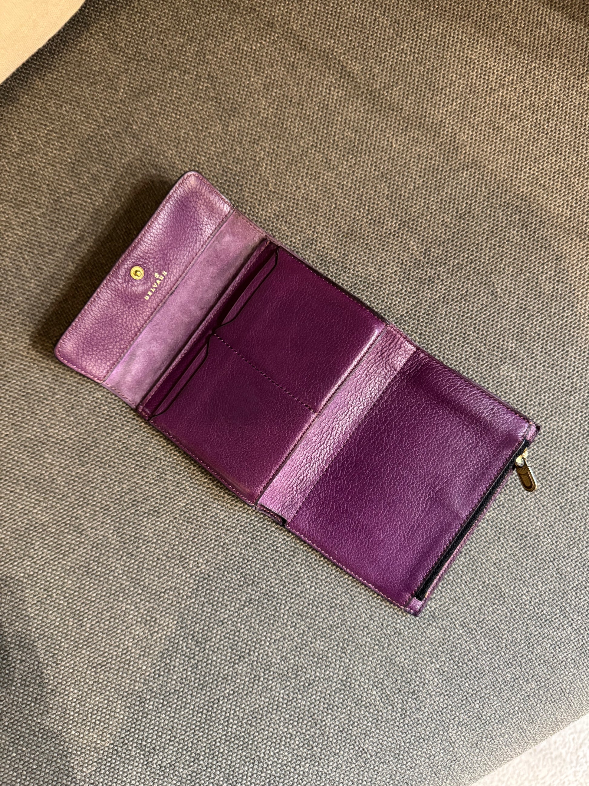 Delvaux Purple Leather Wallet