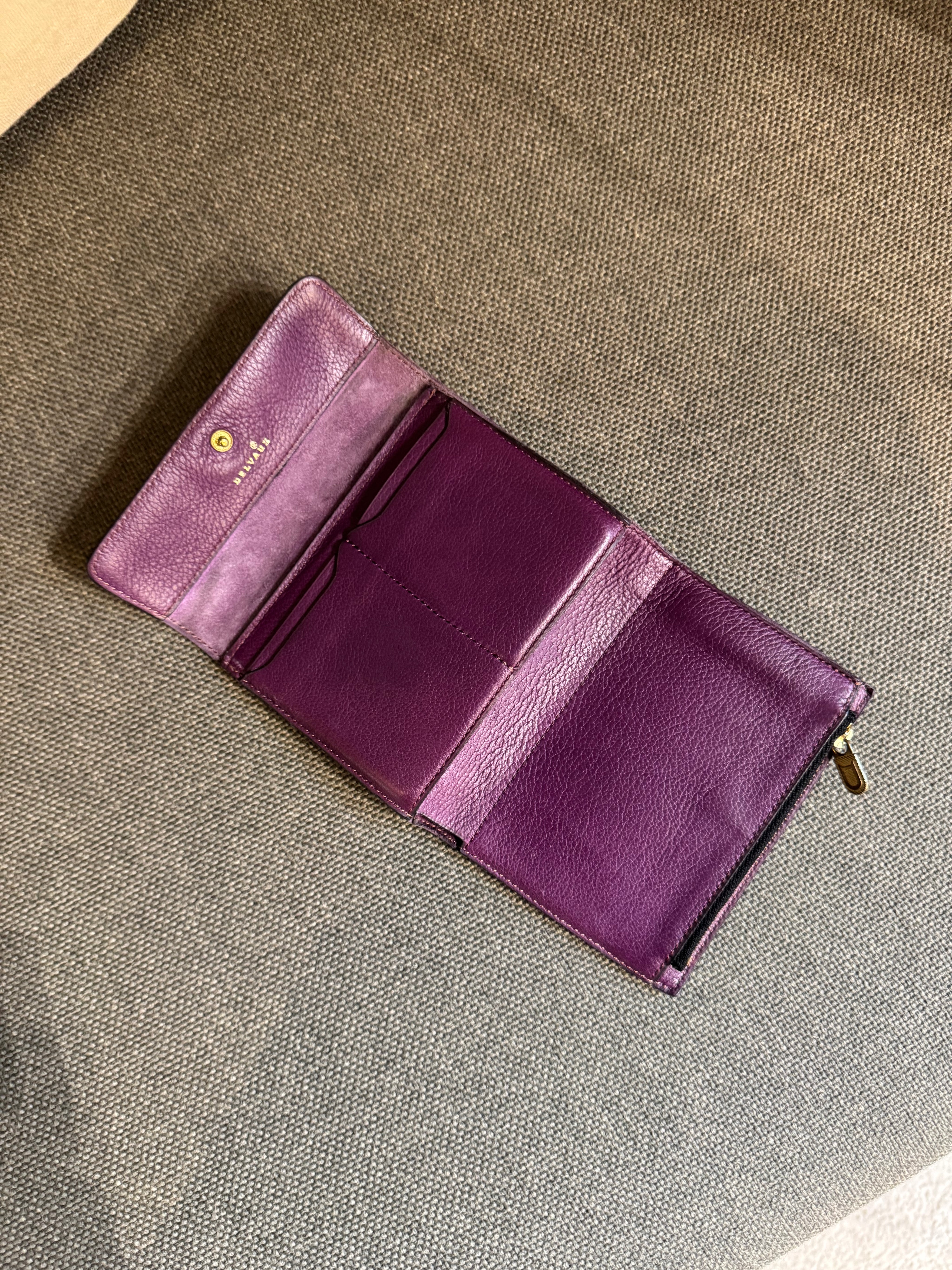 Delvaux Purple Leather Wallet