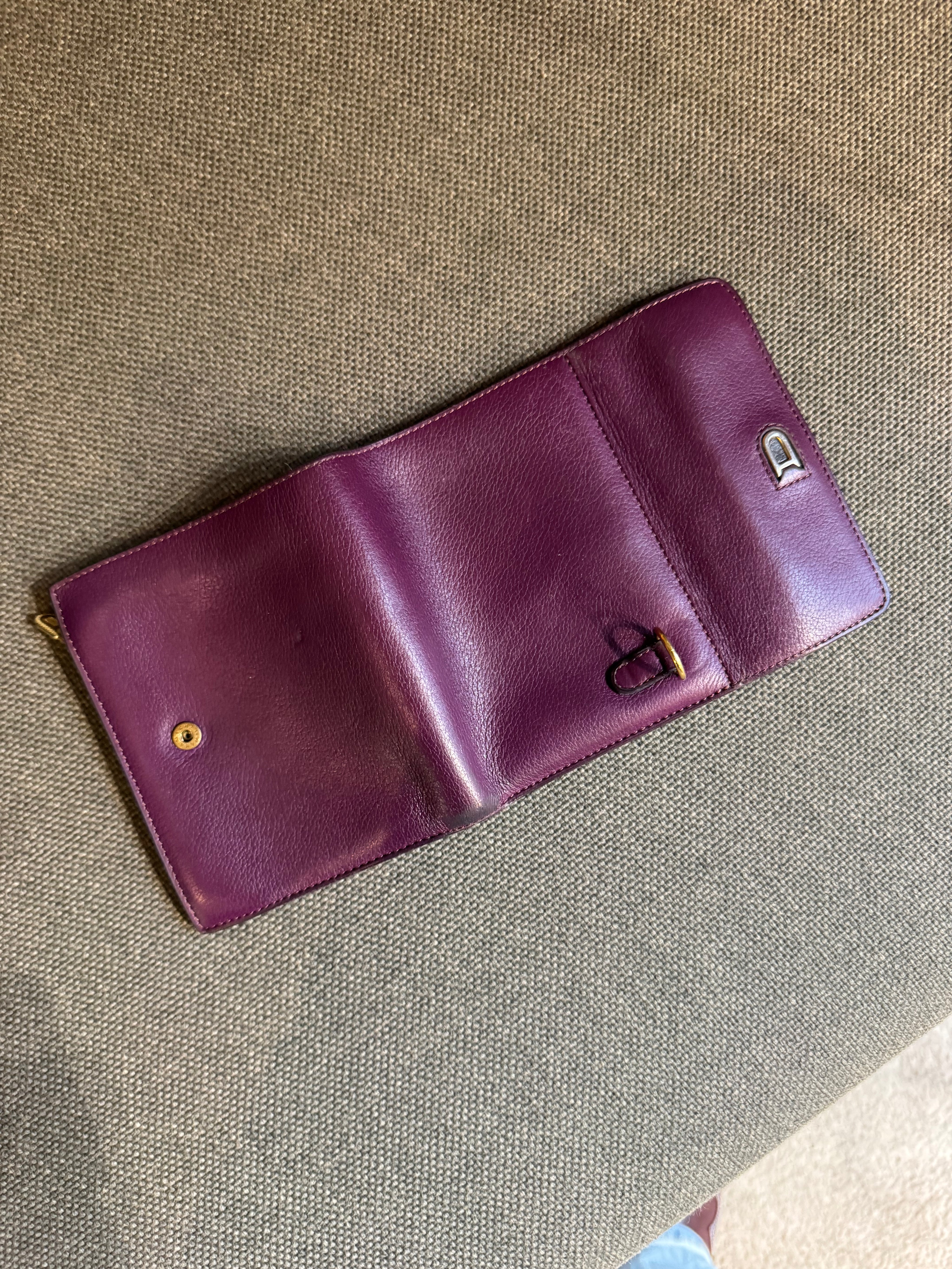 Delvaux Purple Leather Wallet