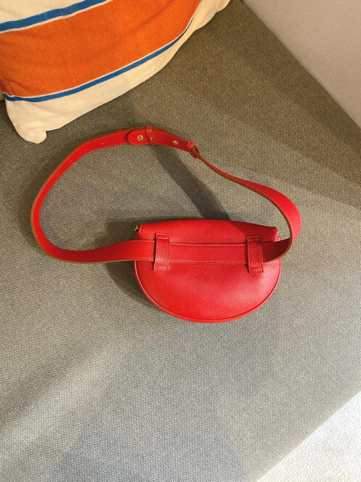 Delvaux Red Musette Belt Bag