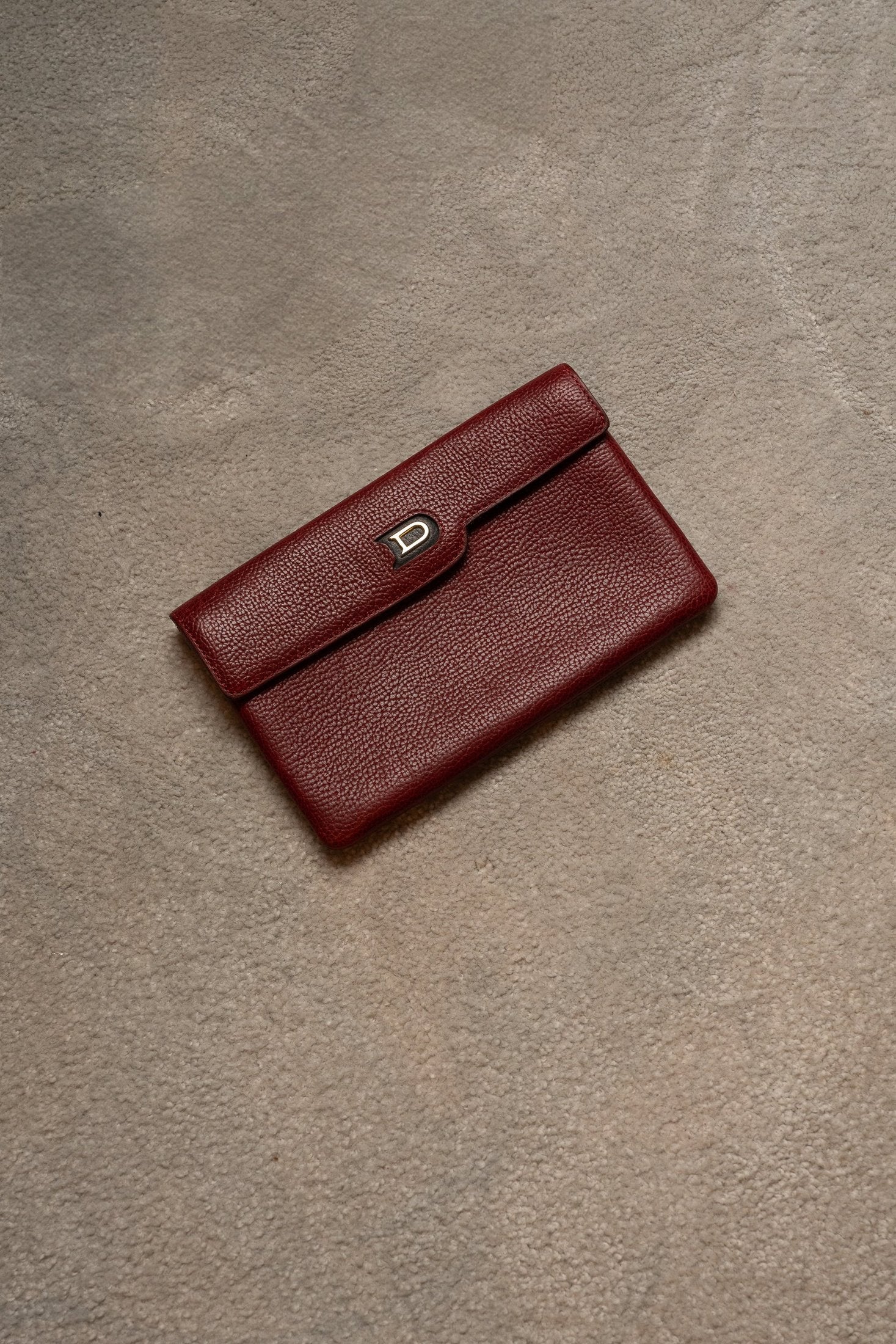 Delvaux Red Rectangular Wallet/Clutch