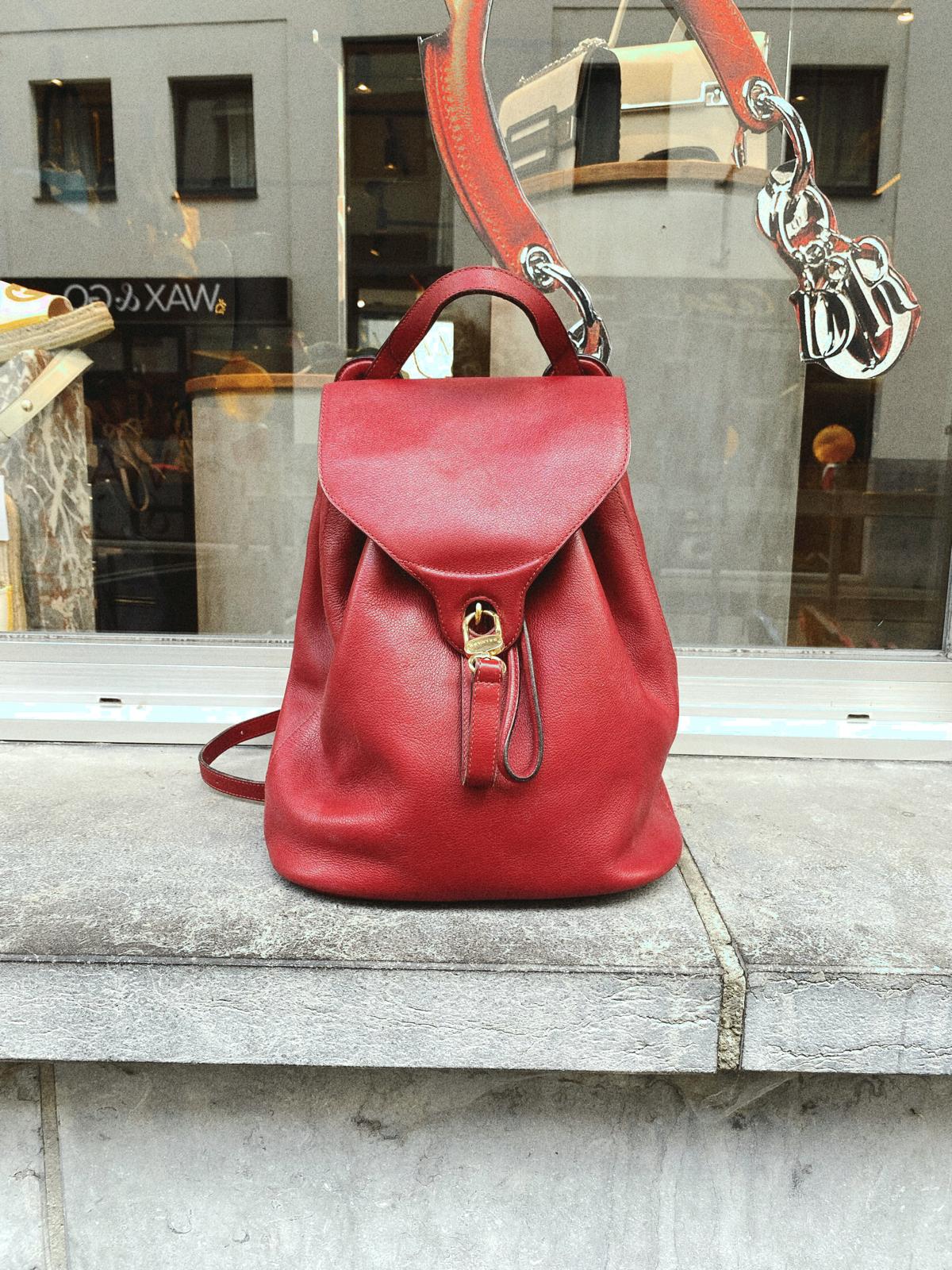 Delvaux Red Soleil GM Backpack