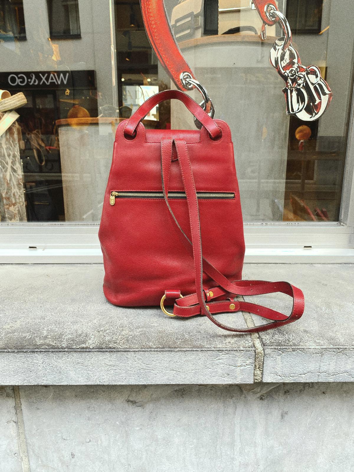 Delvaux Red Soleil GM Backpack
