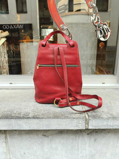 Delvaux Red Soleil GM Backpack