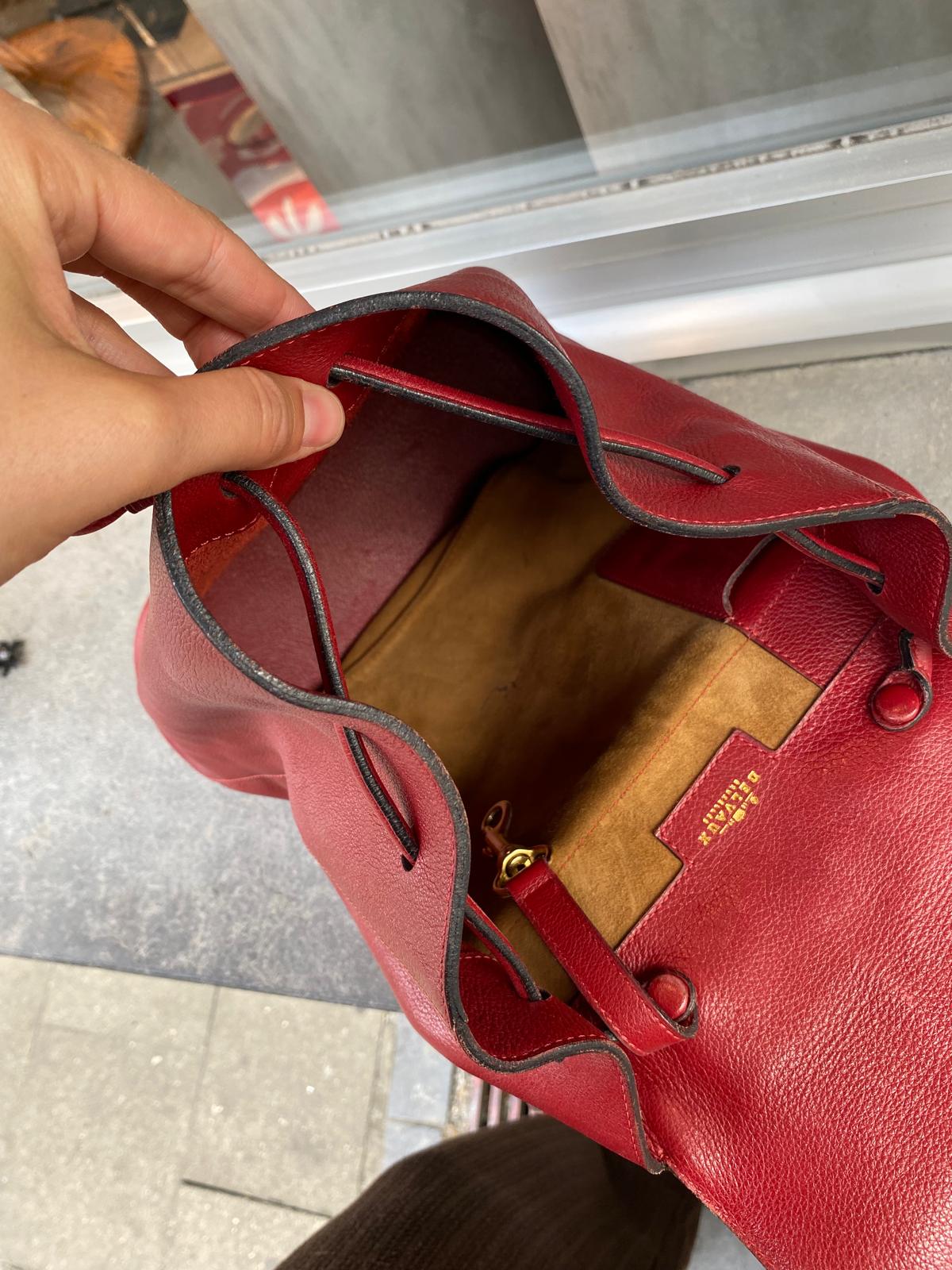 Delvaux Red Soleil GM Backpack