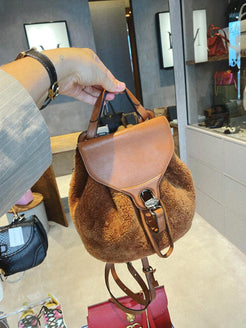 Delvaux Soleil Backpack PM – Caramel Teddy