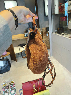 Delvaux Soleil Backpack PM – Caramel Teddy