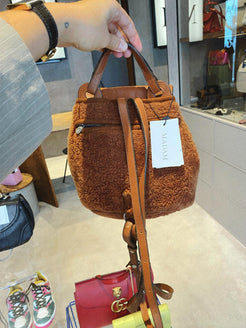 Delvaux Soleil Backpack PM – Caramel Teddy