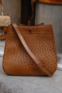 Delvaux Tabac Ostrich Desert Bag