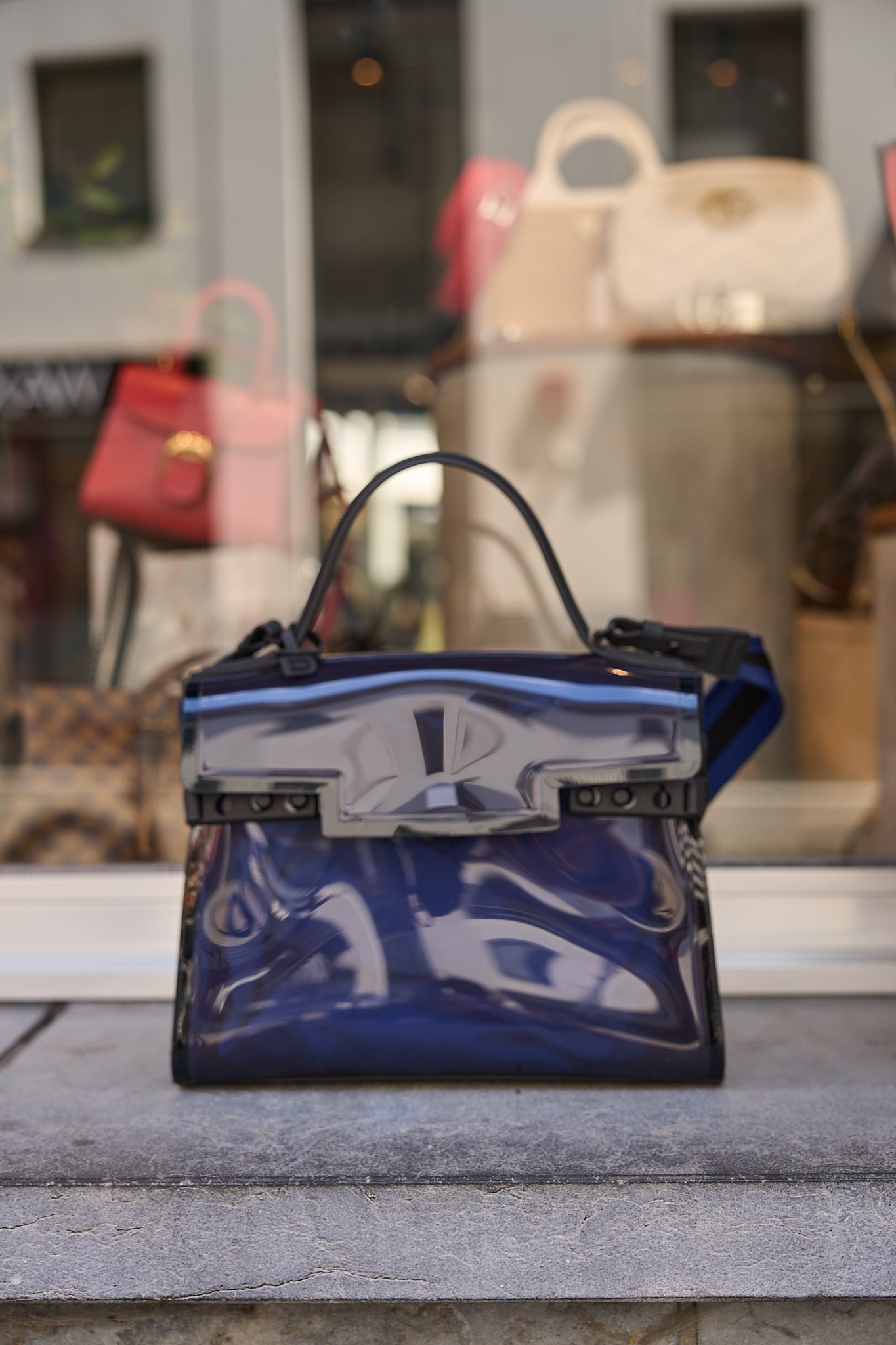 Delvaux Tempête Dark Night Vinyl Bag