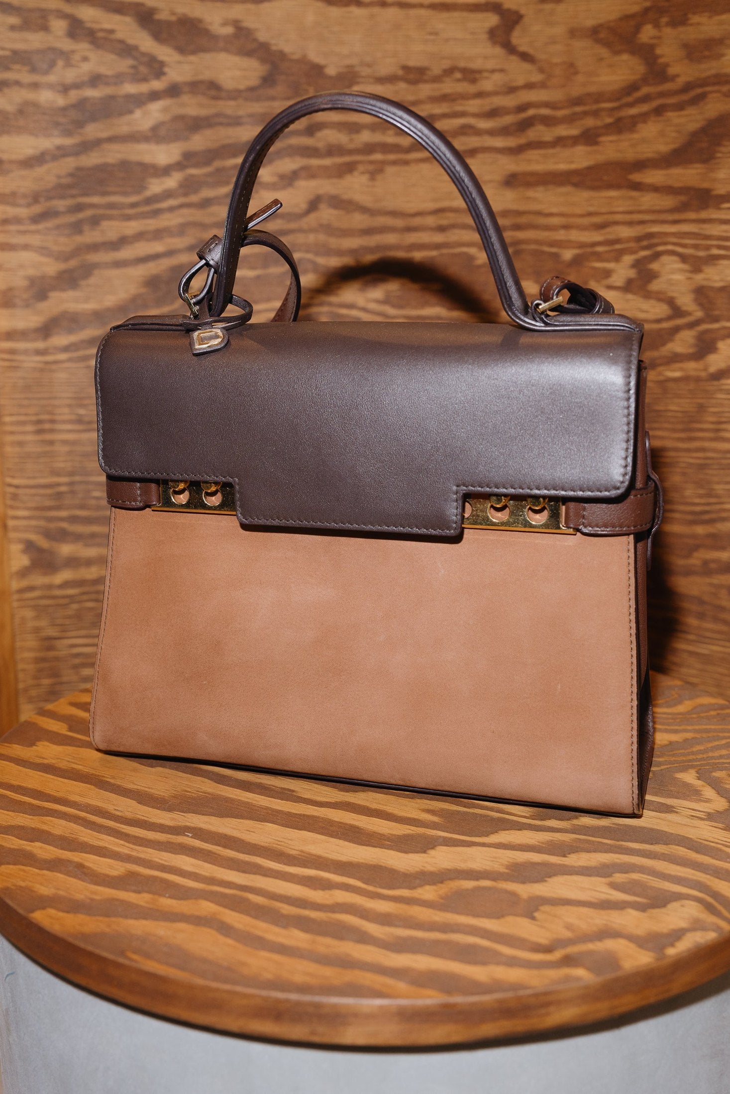 Delvaux Tempête MM – Limited Edition in Box Calf and Suede in Stunning Brown