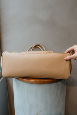 Delvaux Toile D & Leather Cabas Shoppe