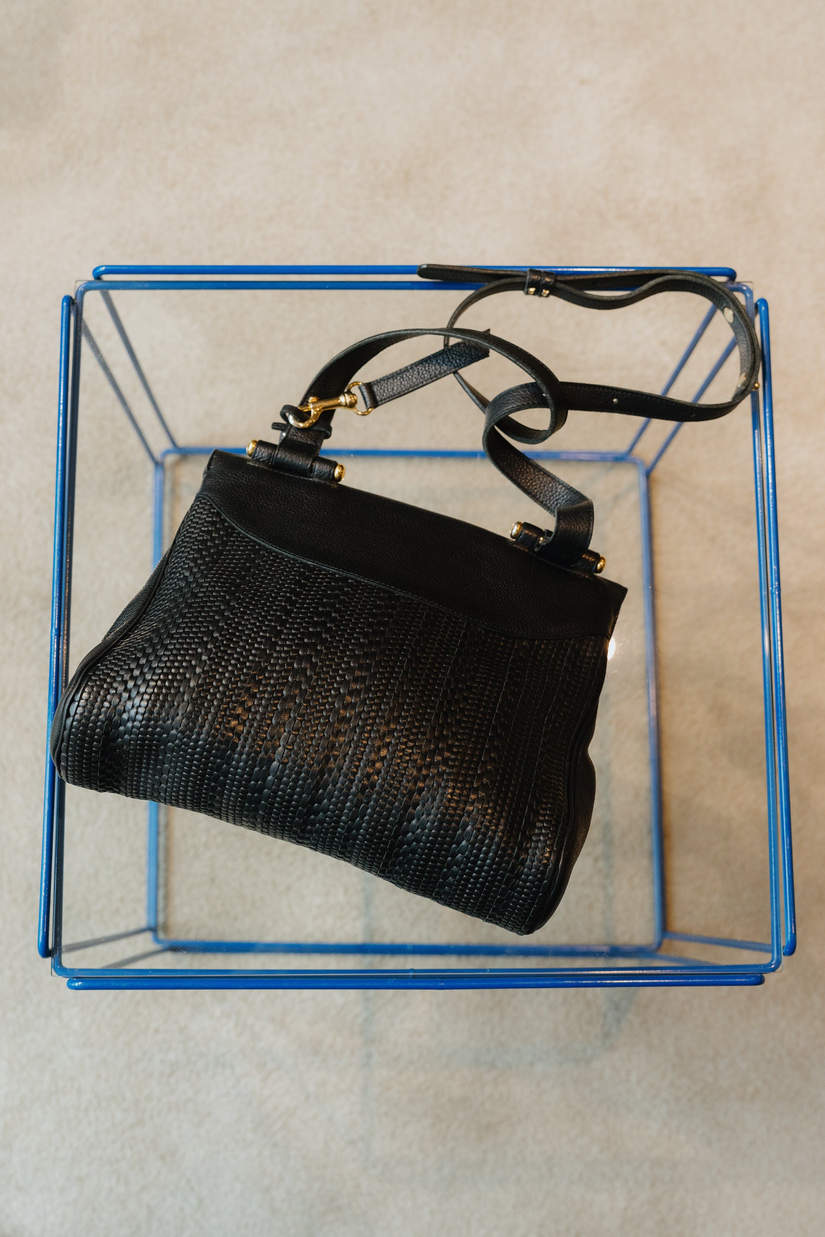 Delvaux Toile de Cuir Black Crossbody Bag