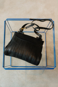 Delvaux Toile de Cuir Black Crossbody Bag