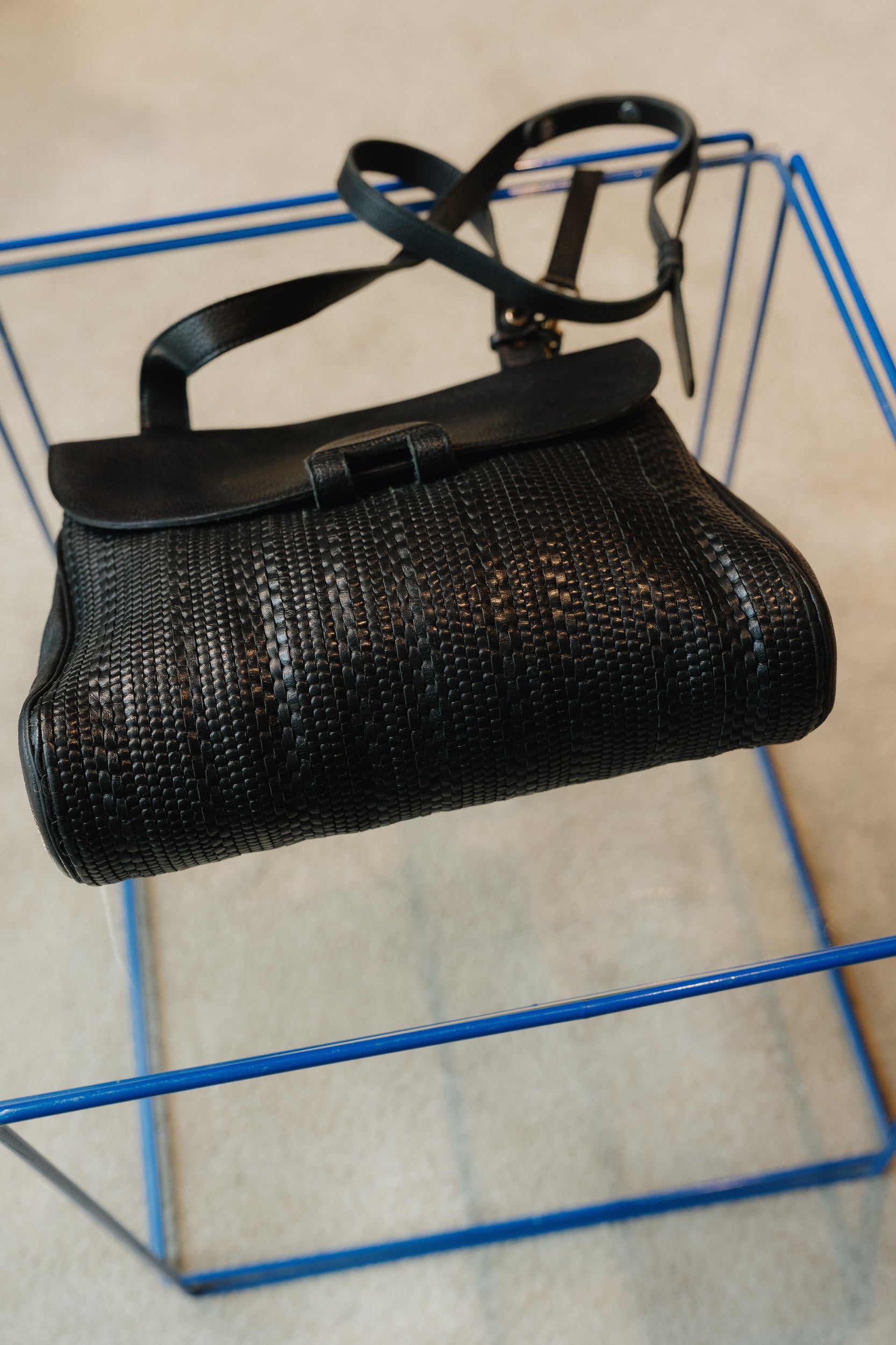 Delvaux Toile de Cuir Black Crossbody Bag