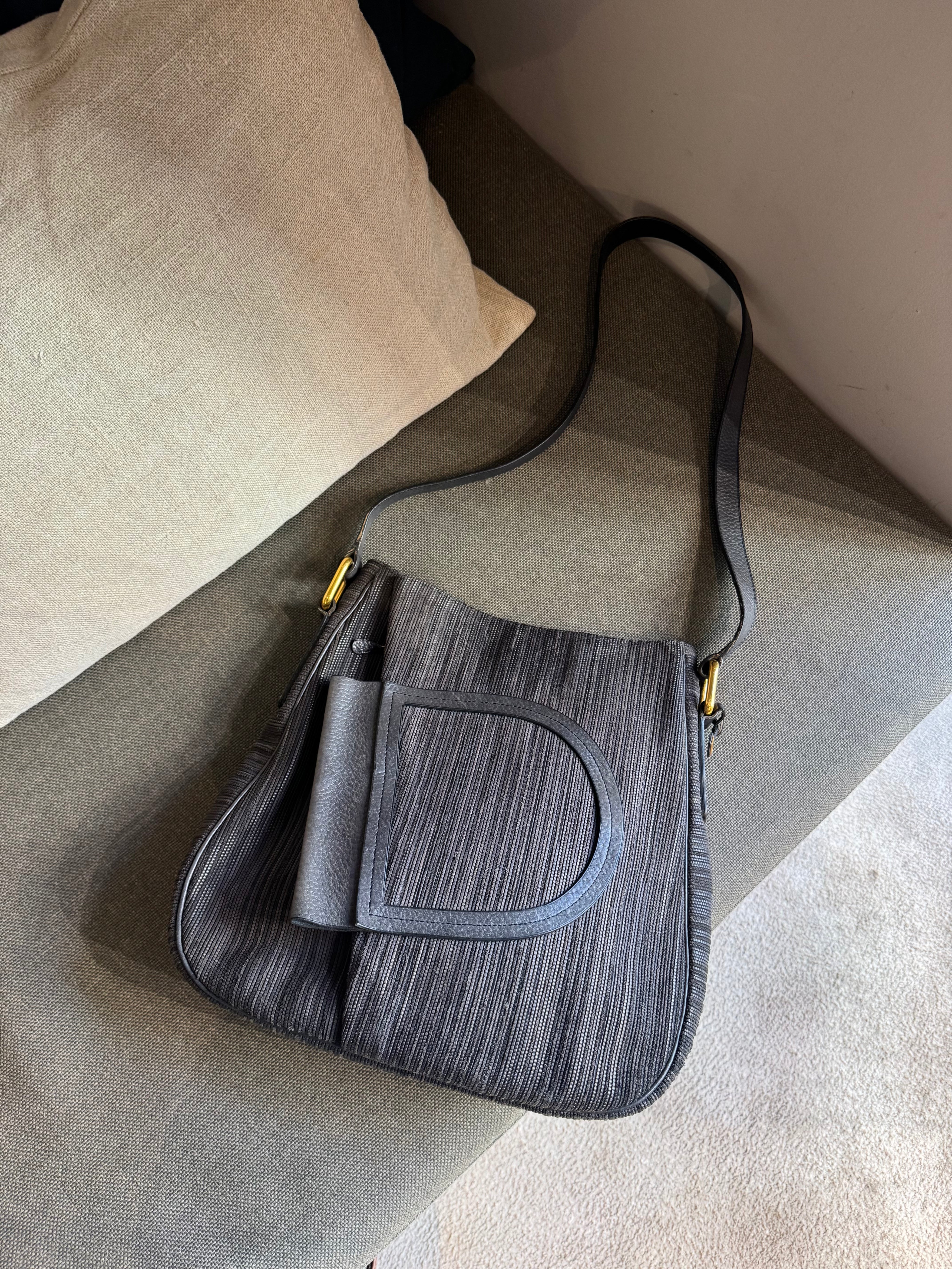 Delvaux Toile de Cuir Crossbody Bag