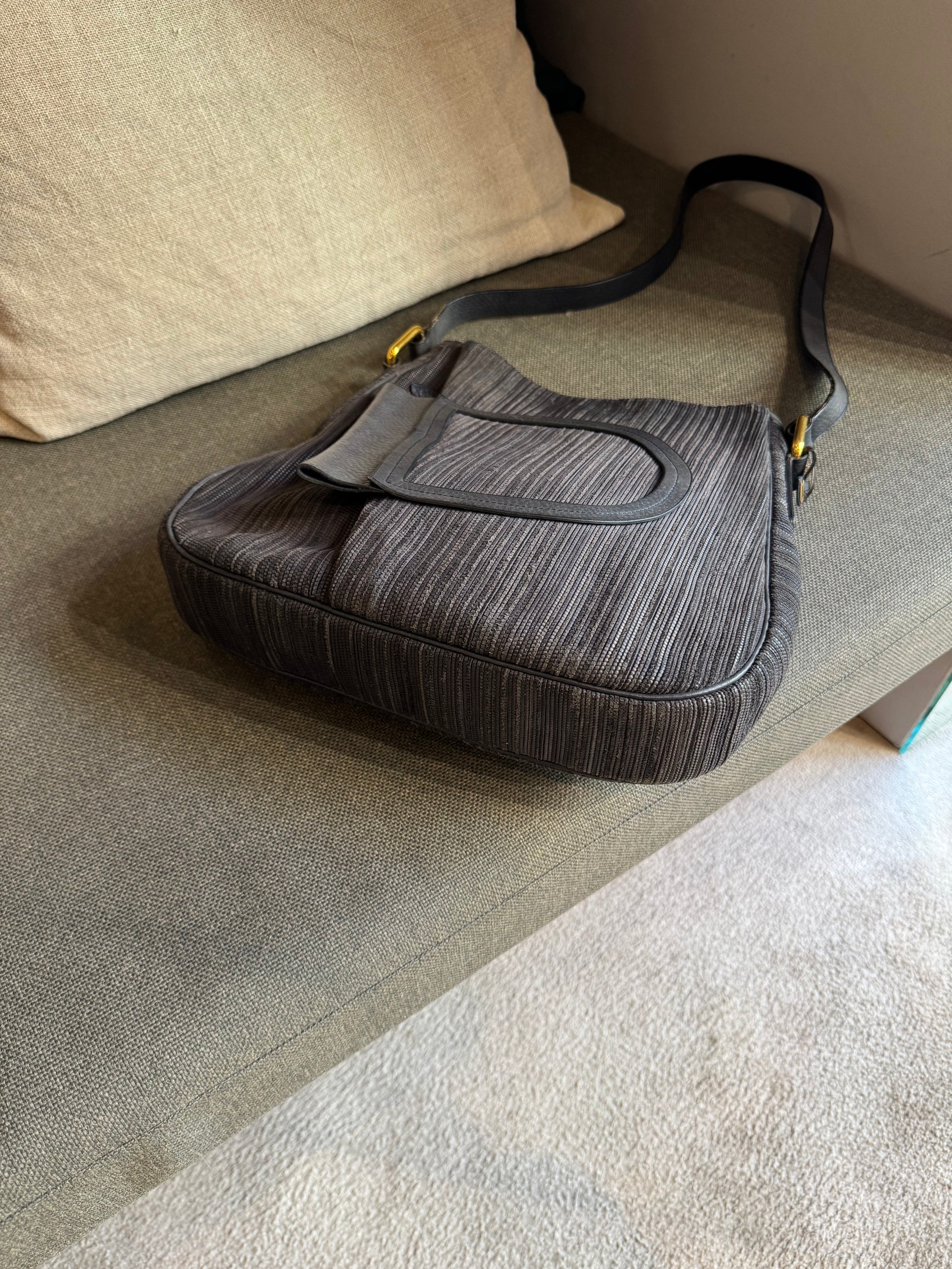 Delvaux Toile de Cuir Crossbody Bag