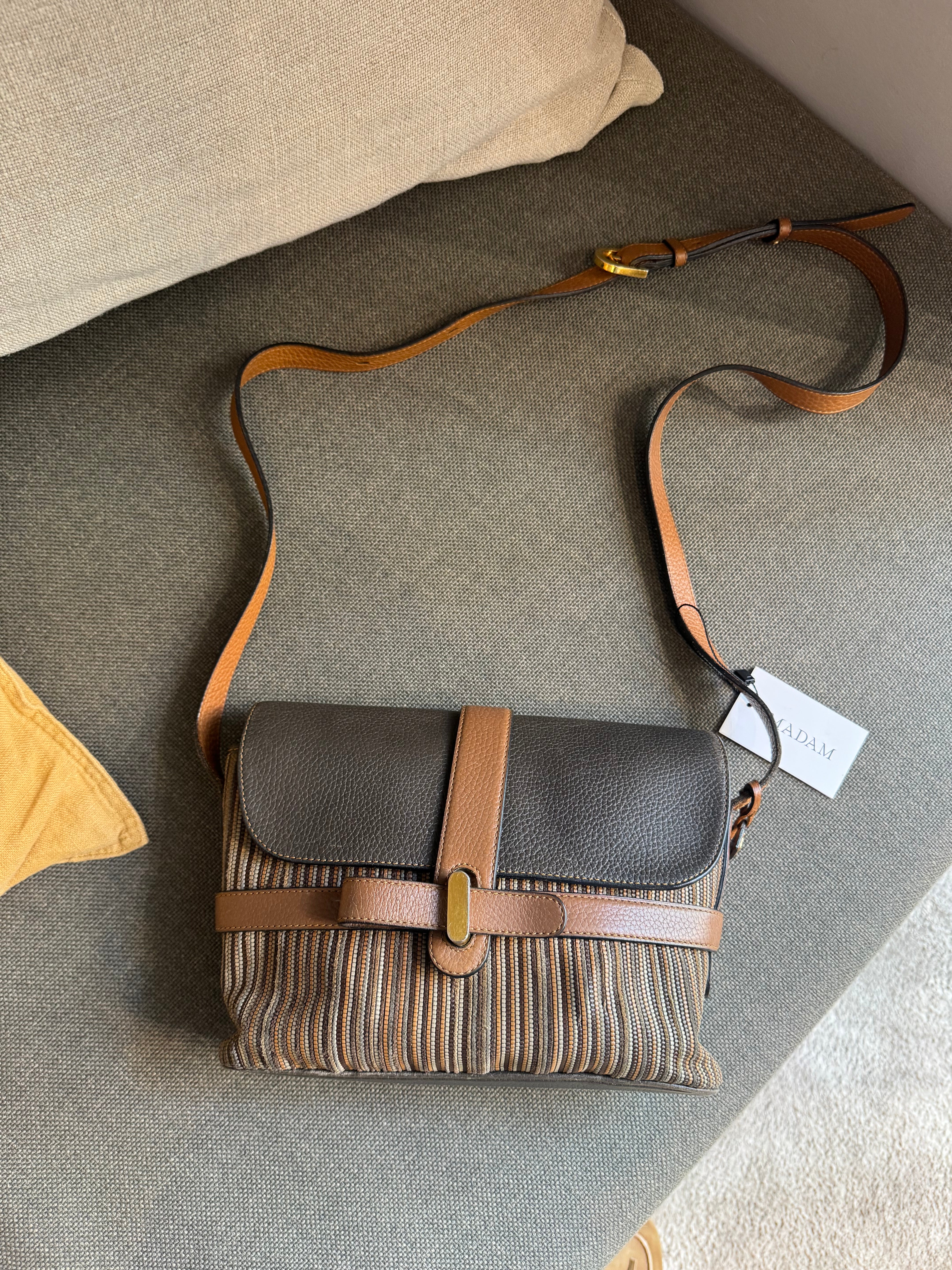 Delvaux Toile de Cuir Crossbody Bag
