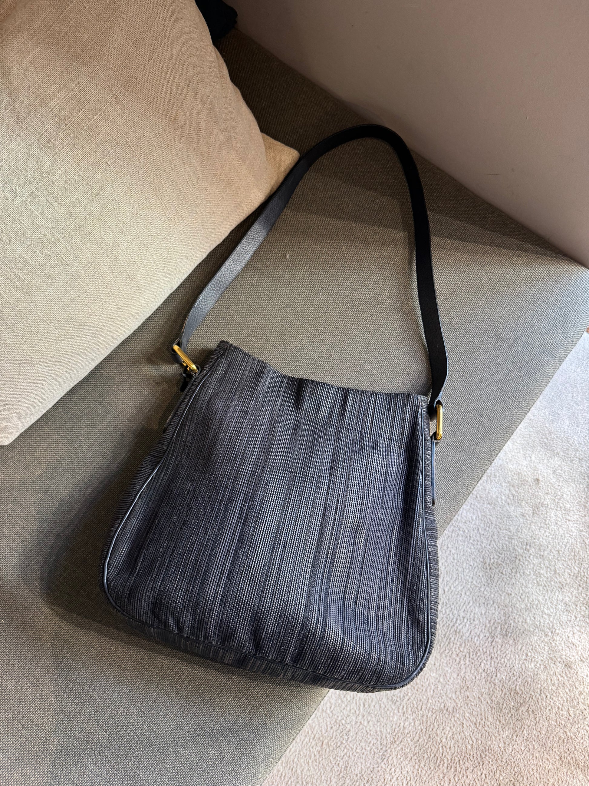 Delvaux Toile de Cuir Crossbody Bag