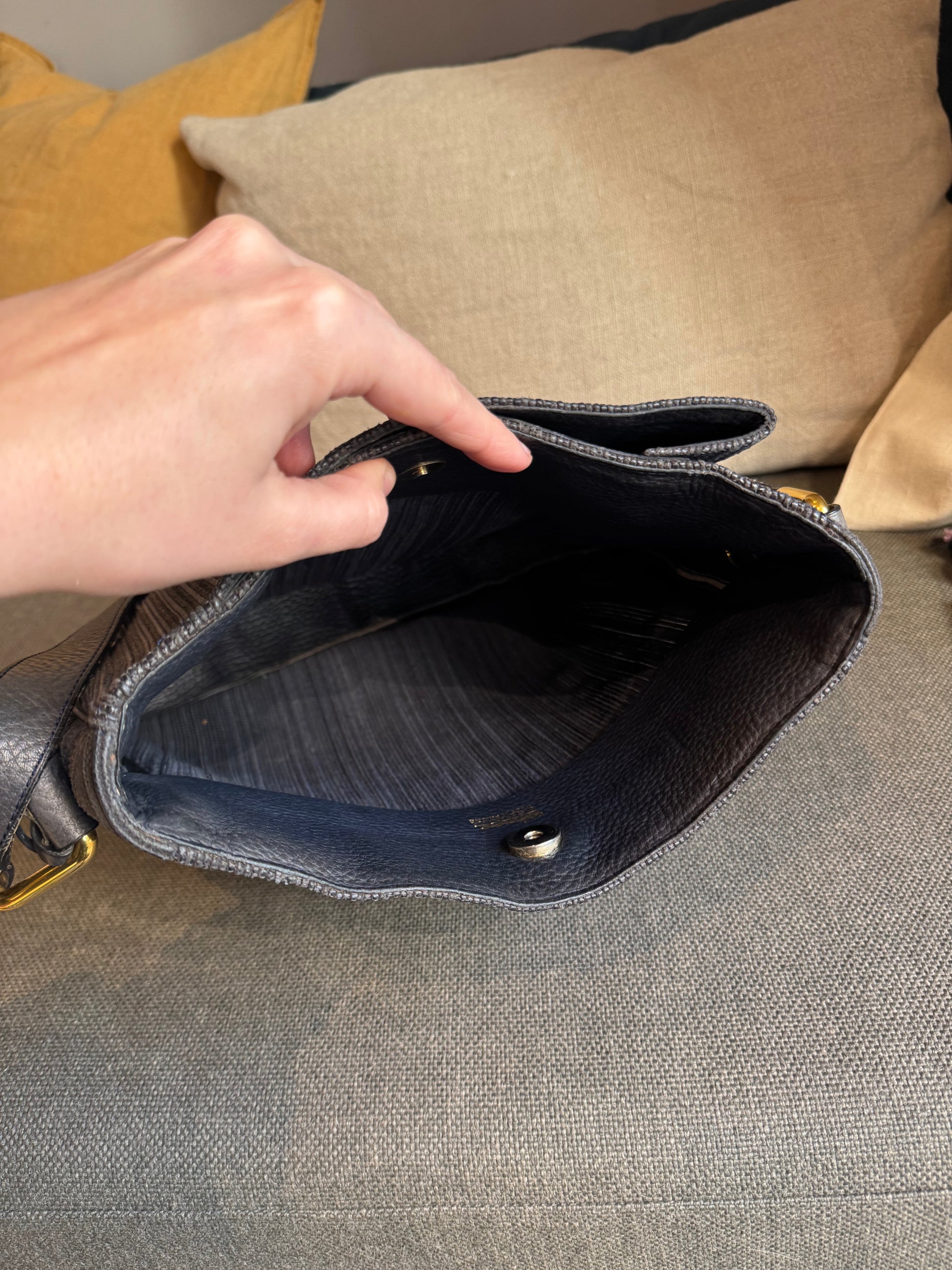 Delvaux Toile de Cuir Crossbody Bag