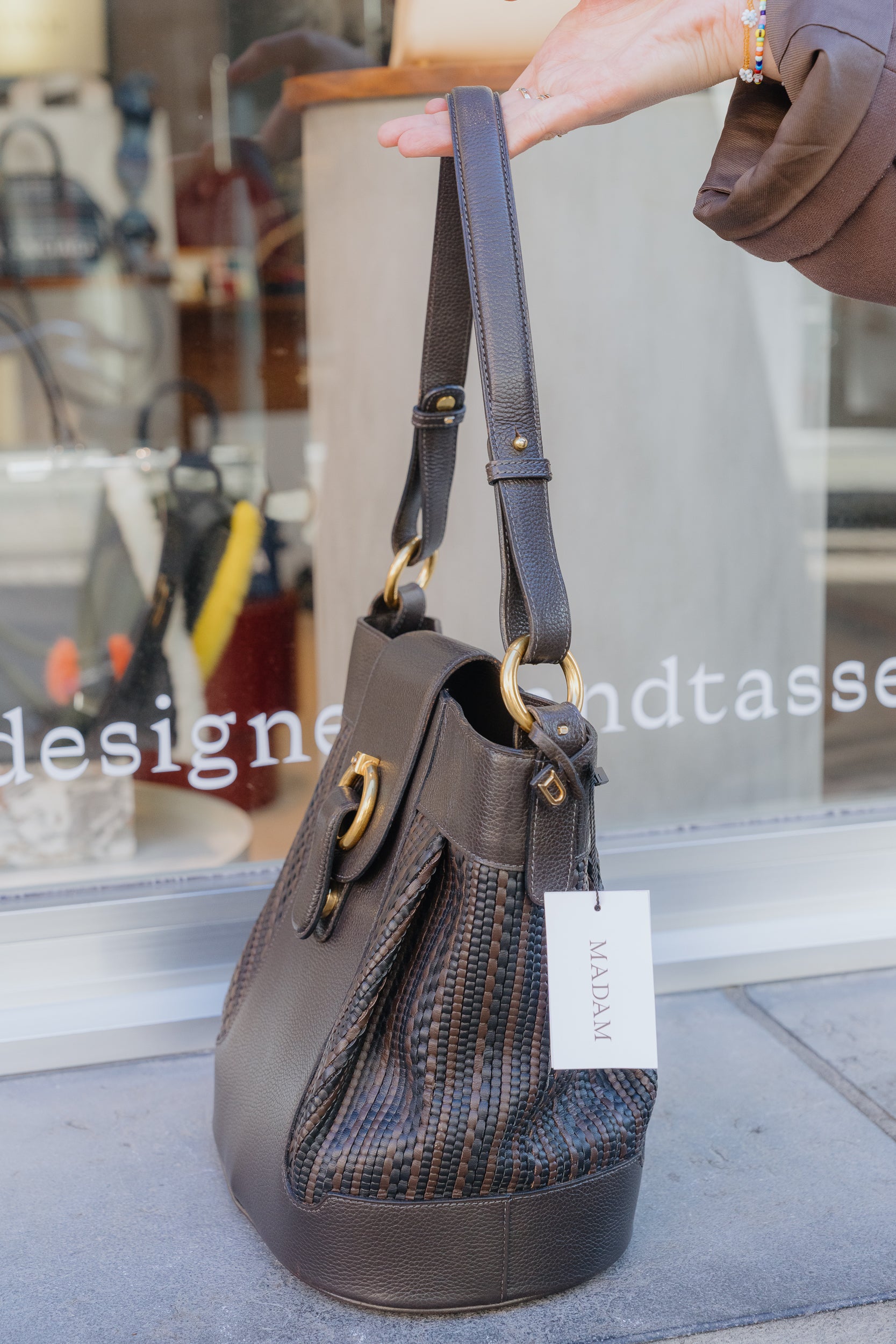 Delvaux Tressé Shoulder Bag