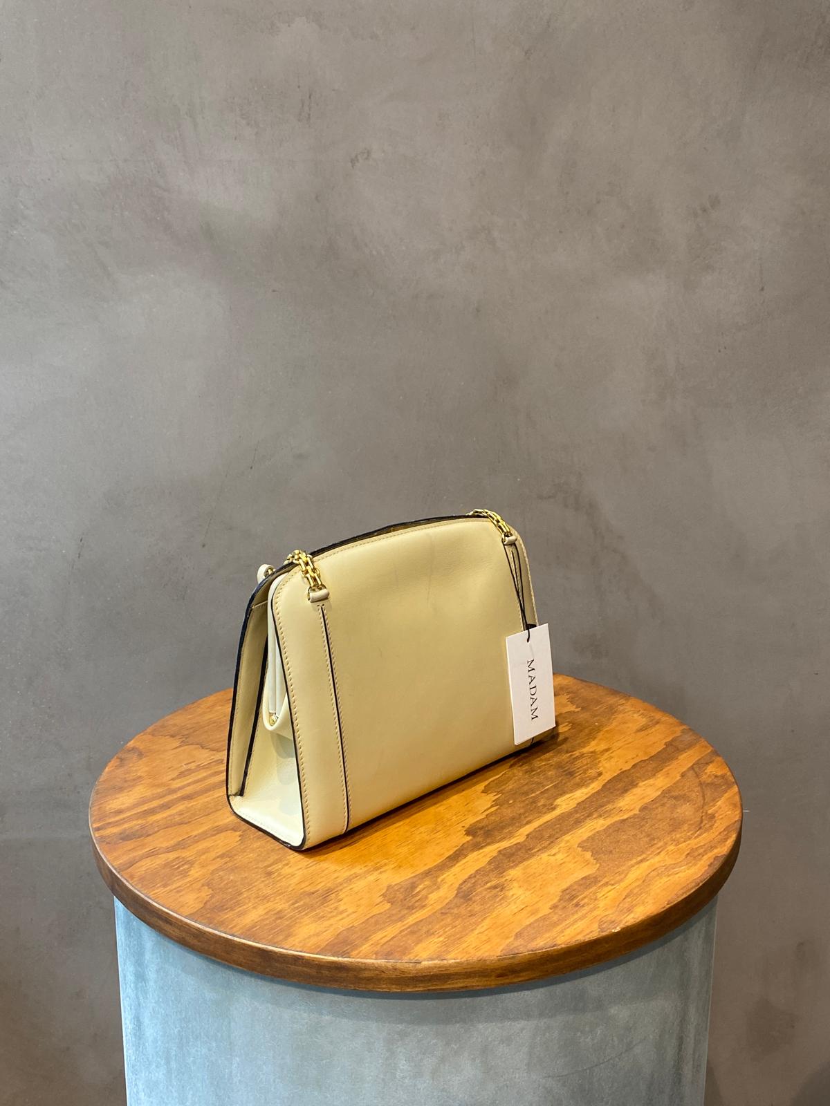 Delvaux Vintage Beige Chain Bag