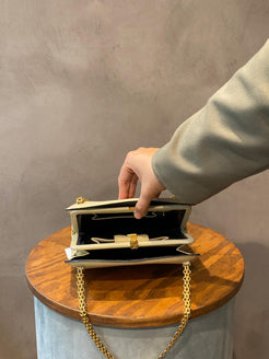 Delvaux Vintage Beige Chain Bag