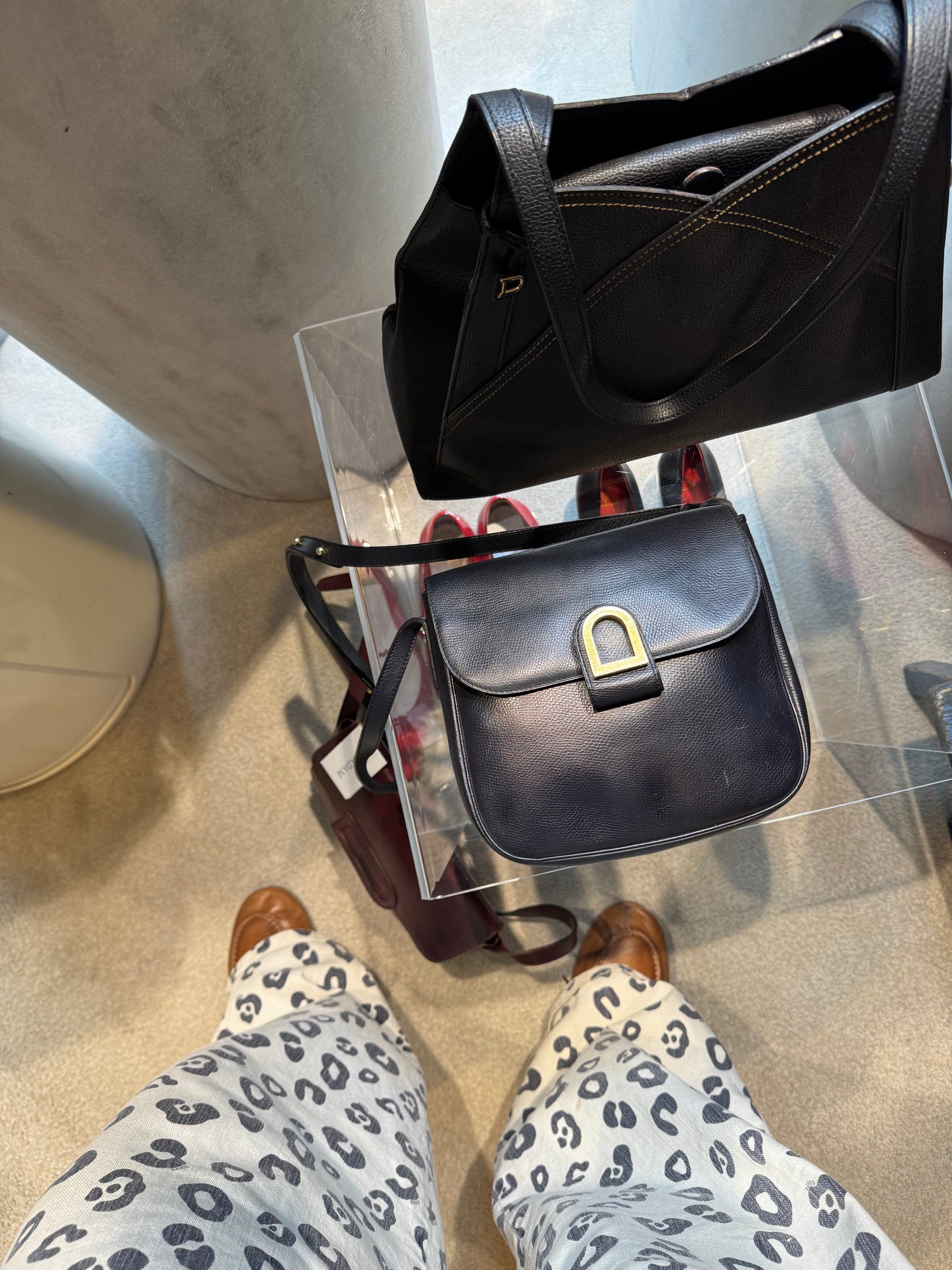 Delvaux Vintage Blue Crossover Bag