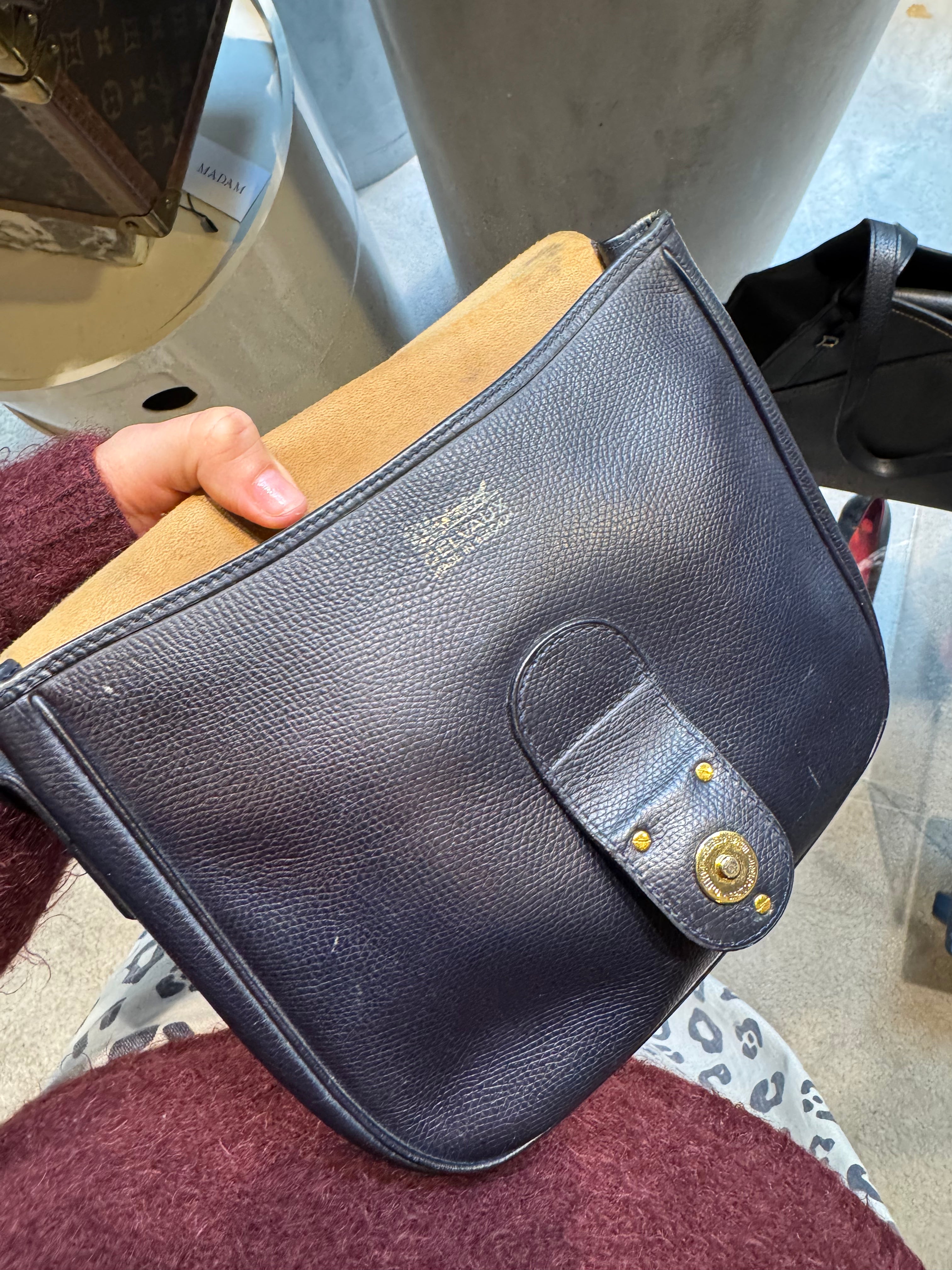 Delvaux Vintage Blue Crossover Bag