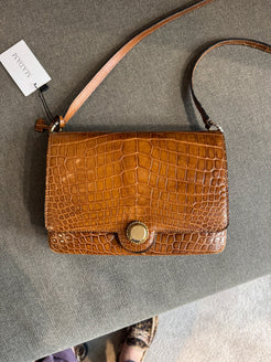 Delvaux Vintage Croco Shoulder Bag