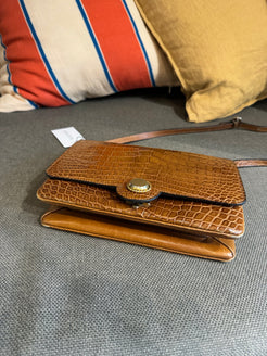 Delvaux Vintage Croco Shoulder Bag