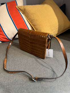 Delvaux Vintage Croco Shoulder Bag