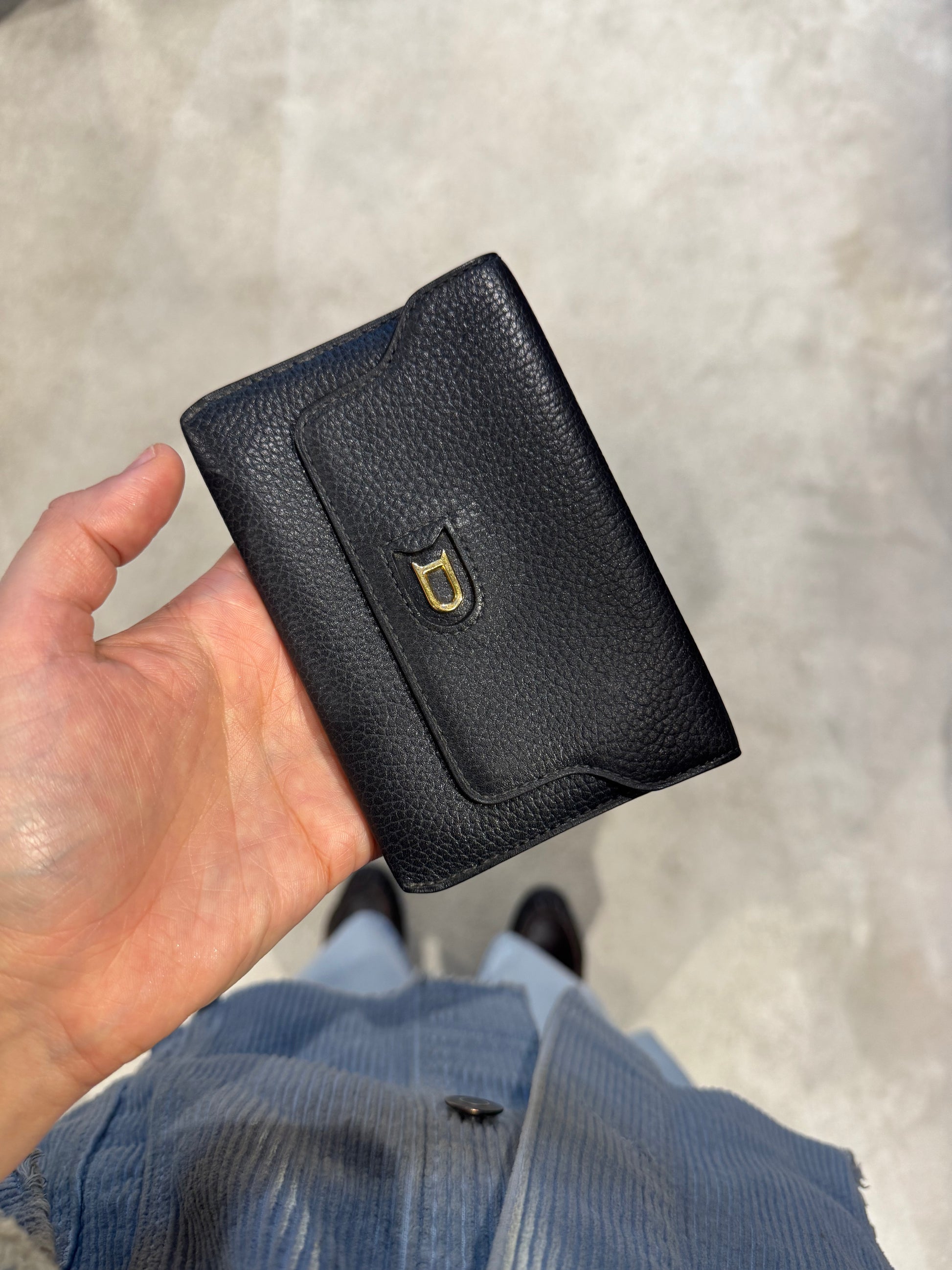 Delvaux Vintage Dark Blue Coin Wallet