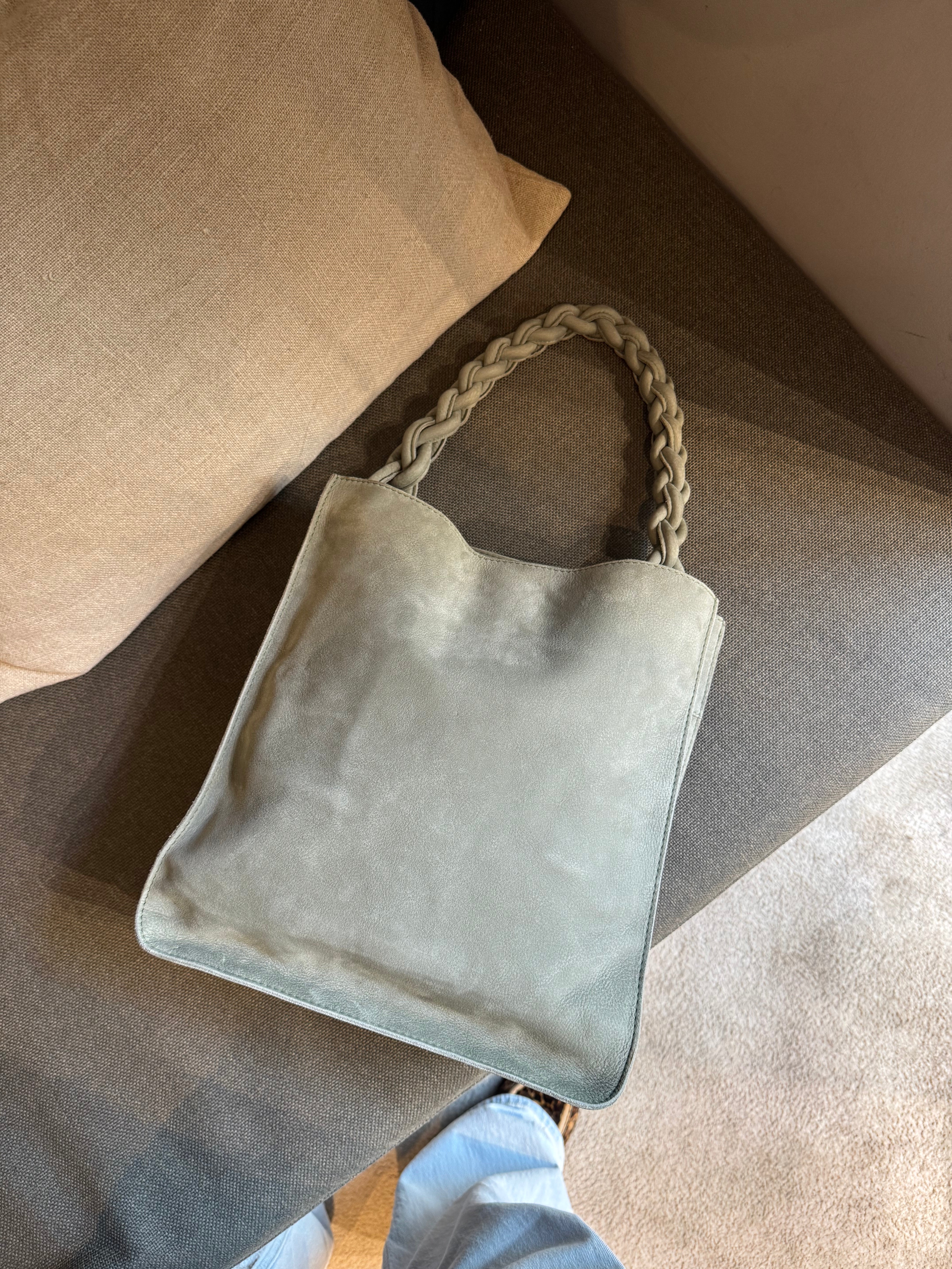 Delvaux Water Green Buffalo Leather Bag