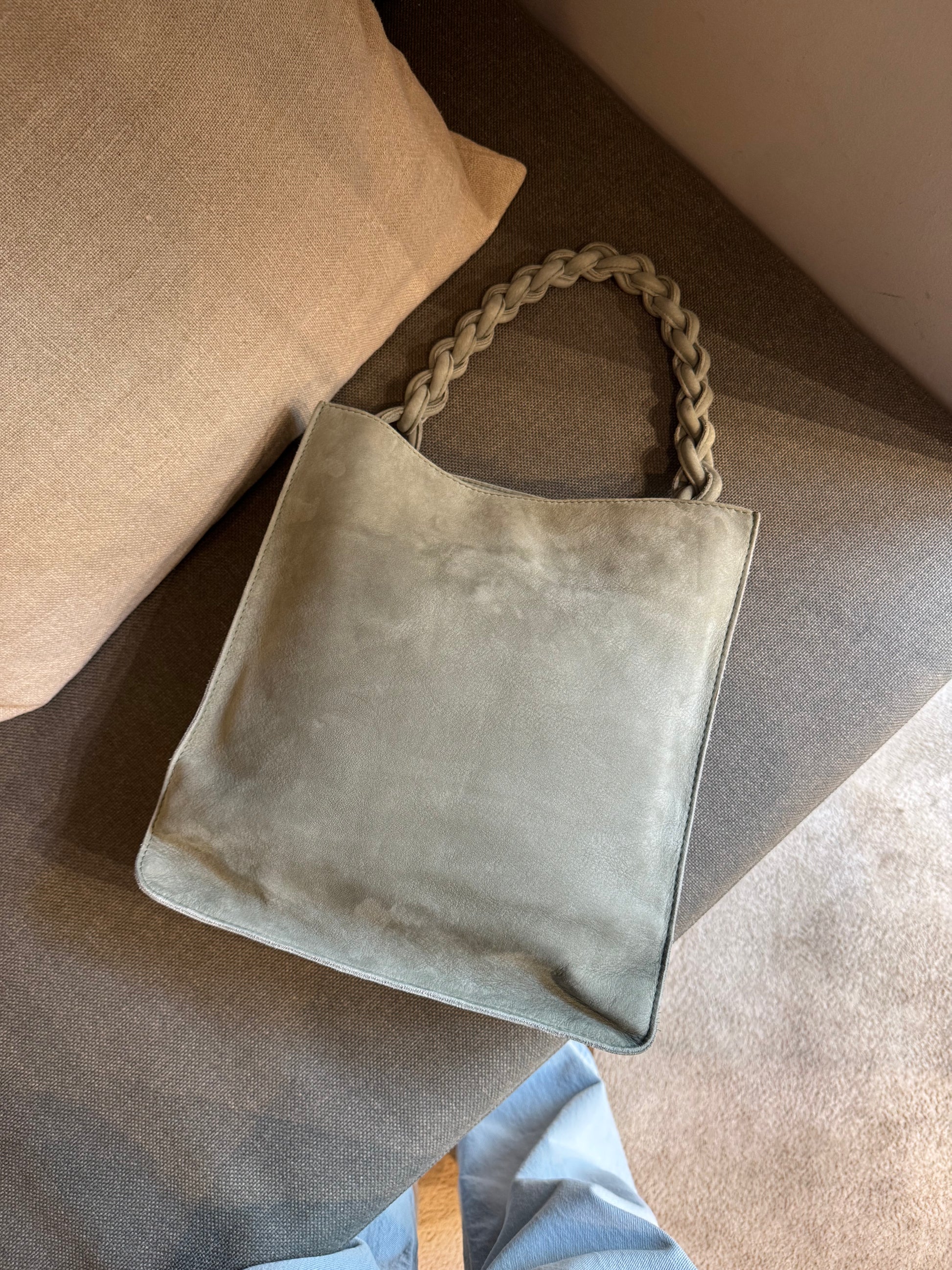 Delvaux Water Green Buffalo Leather Bag