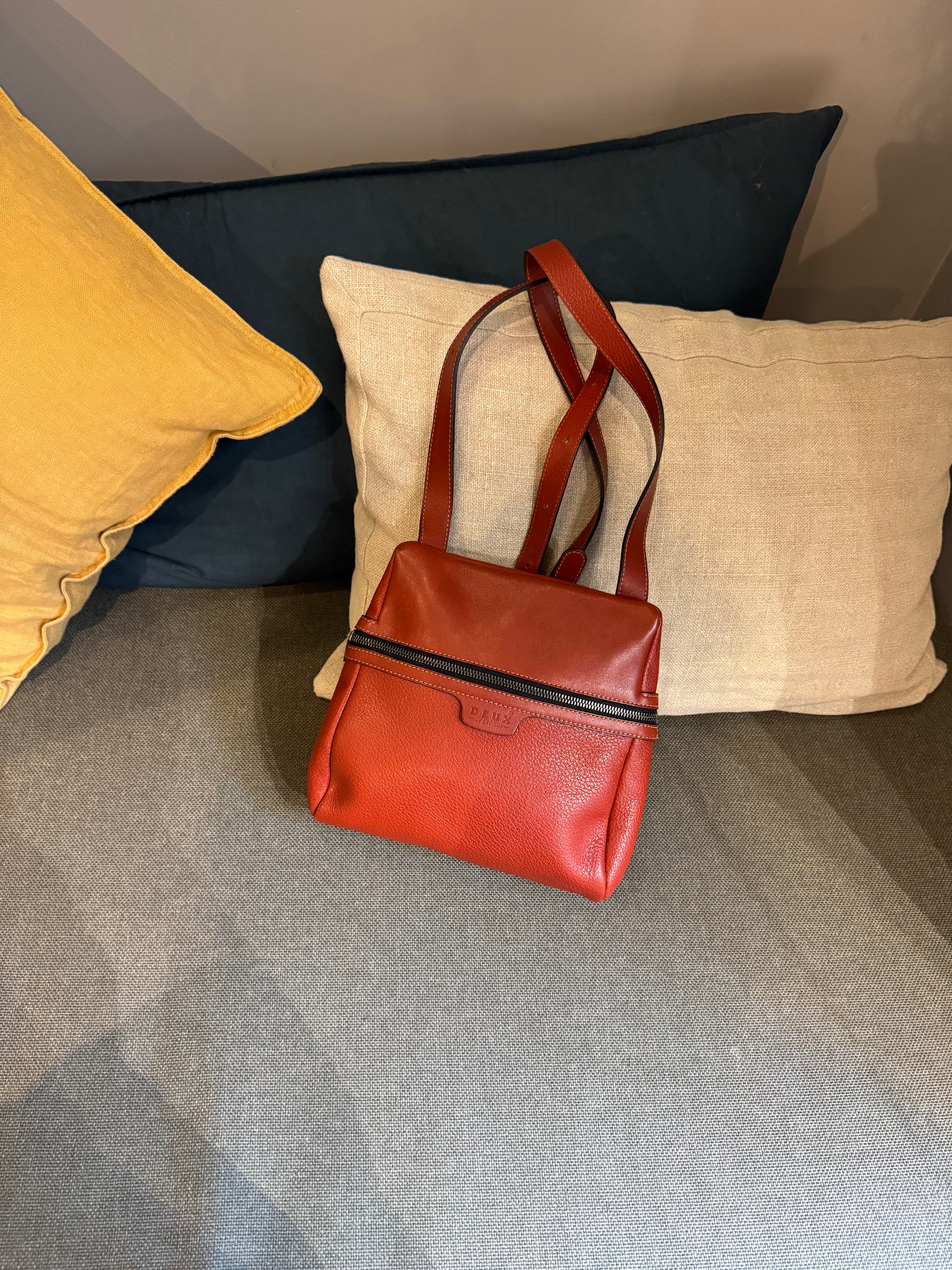 Deux de Delvaux Le Vingt-Cinq Brique Shoulder Bag / Backpack