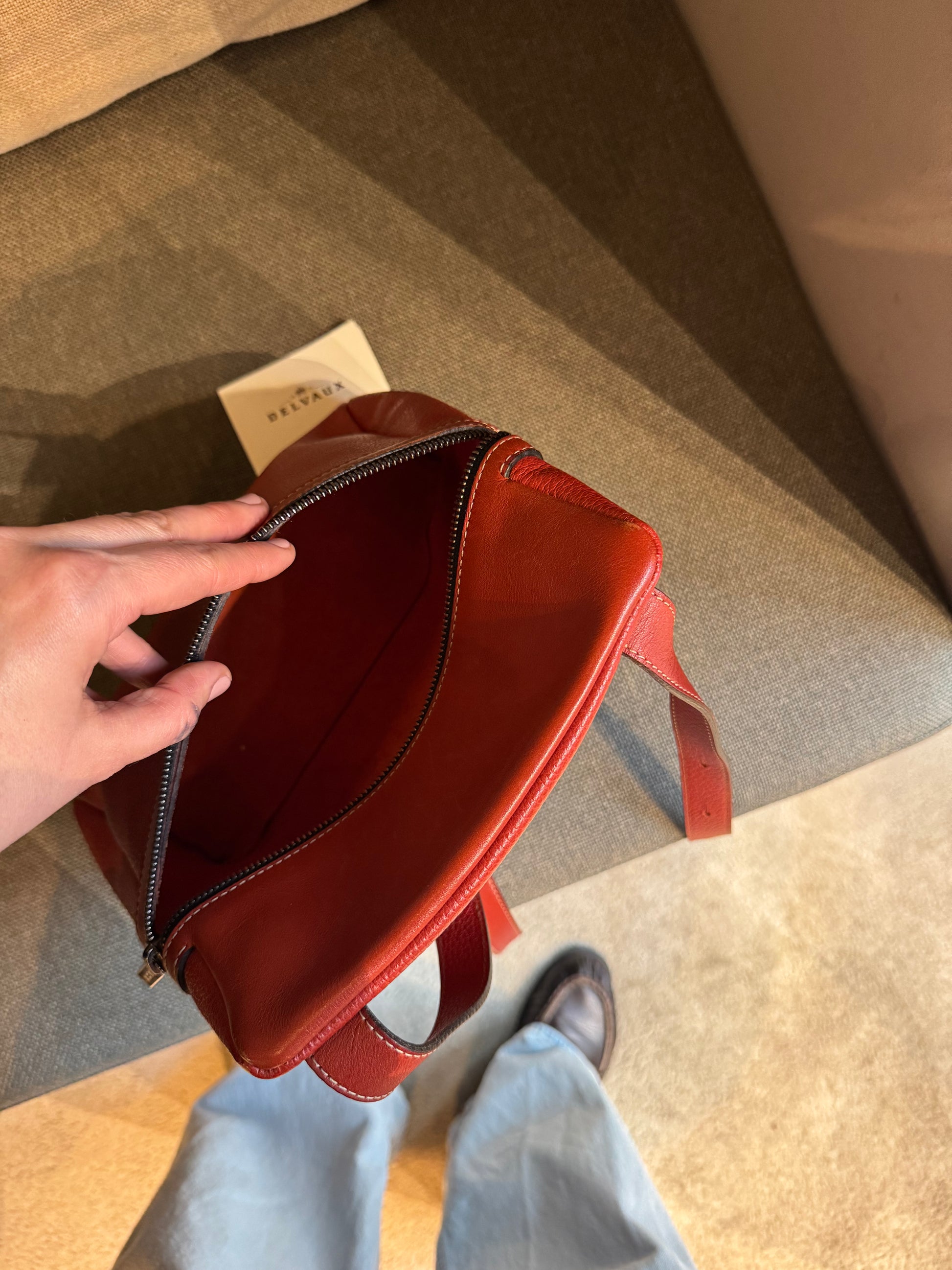 Deux de Delvaux Le Vingt-Cinq Brique Shoulder Bag / Backpack