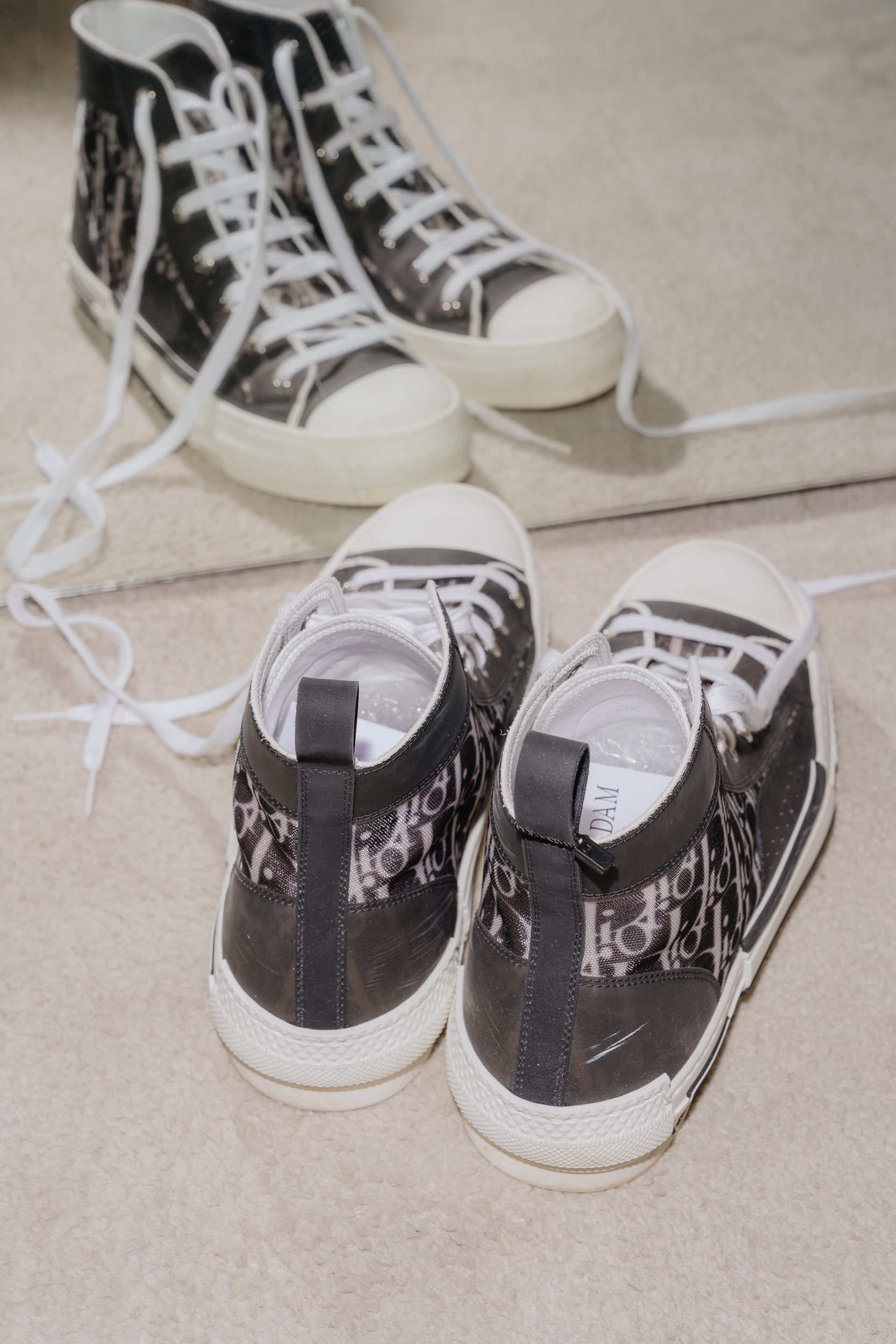 Dior B23 Dior Oblique High White Sneaker – Size 42