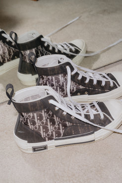 Dior B23 Dior Oblique High White Sneaker – Size 42