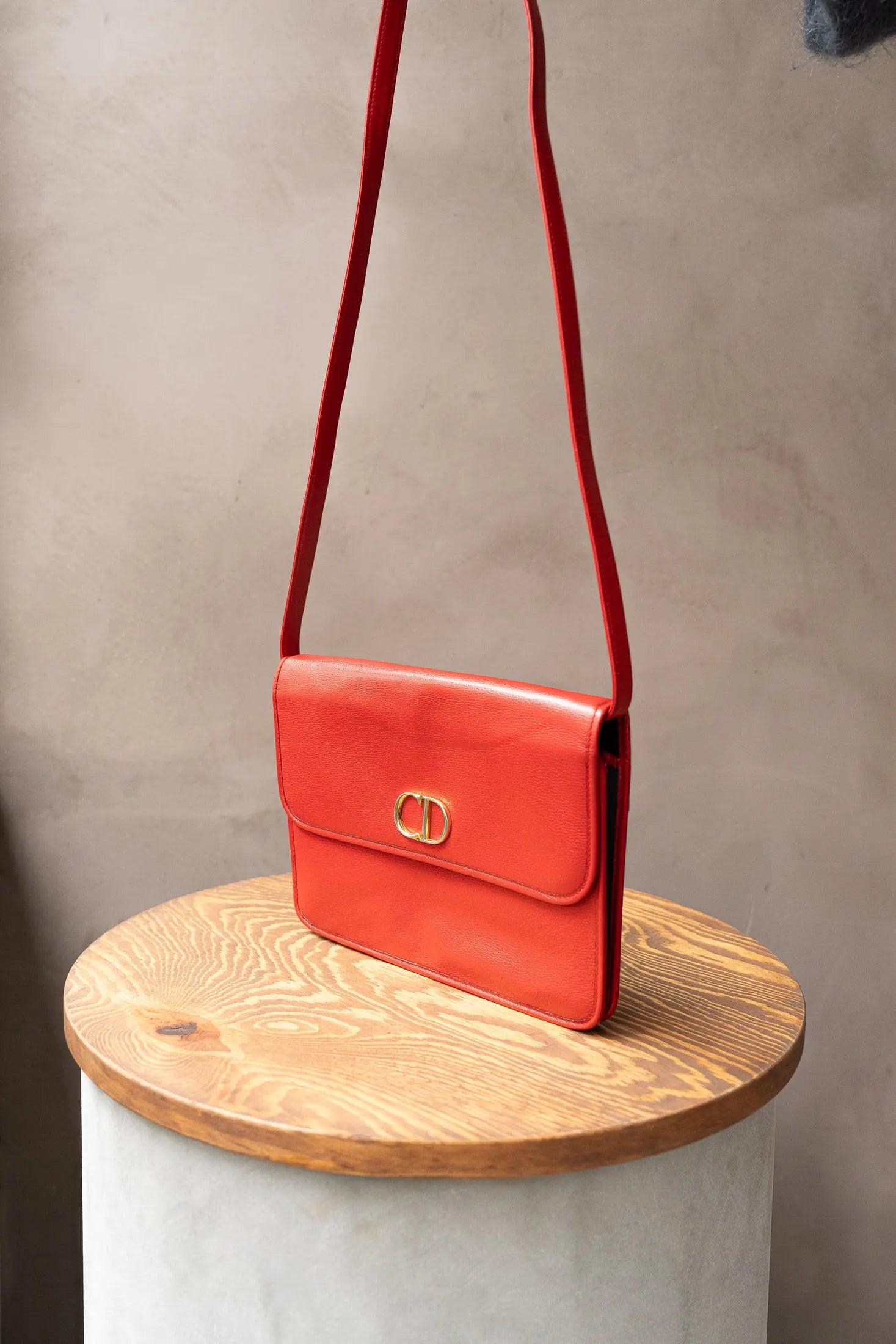 Dior Vintage Bright Red Shoulder Bag