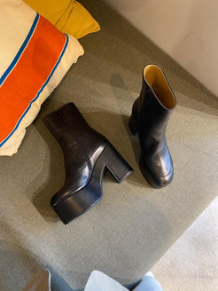 Dries Van Noten Leather platform ankle boots