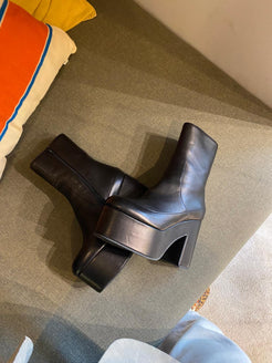 Dries Van Noten Leather platform ankle boots