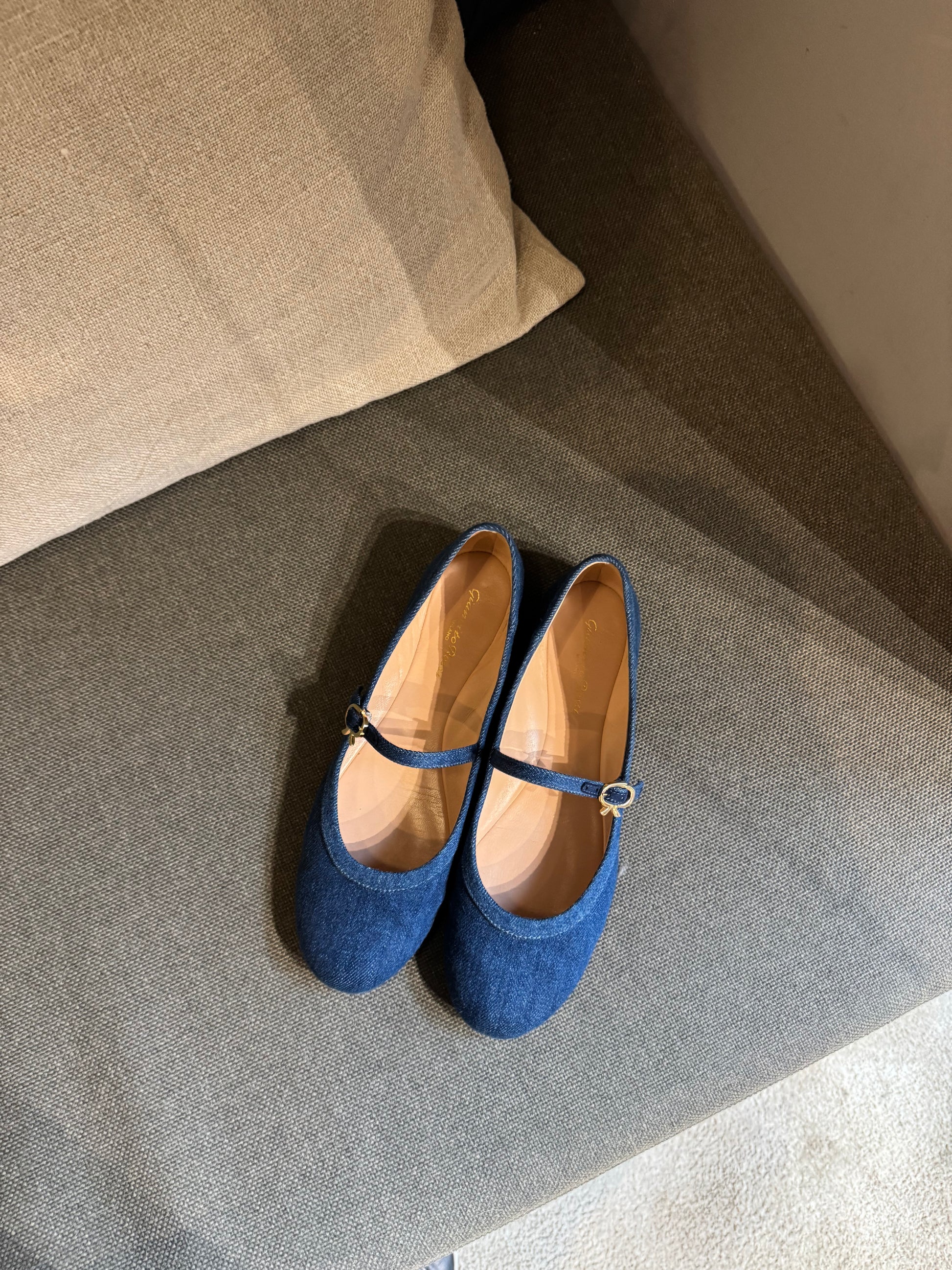 Gianvito Rossi Denim Ballerinas