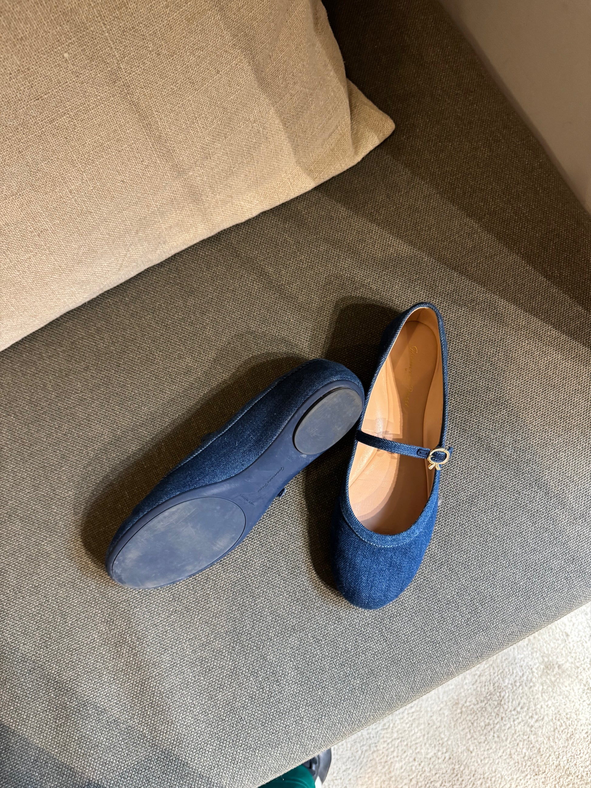 Gianvito Rossi Denim Ballerinas