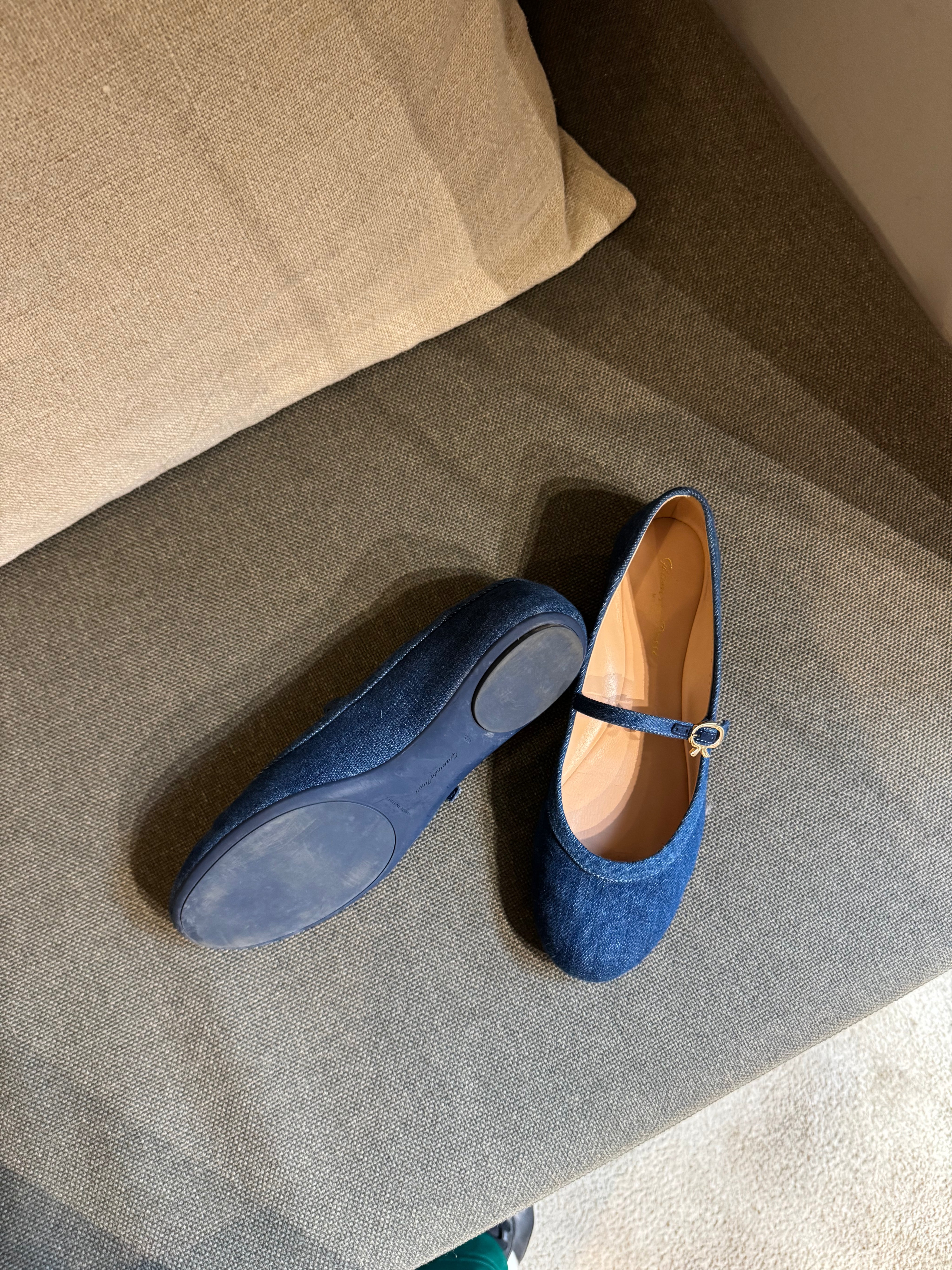 Gianvito Rossi Denim Ballerinas